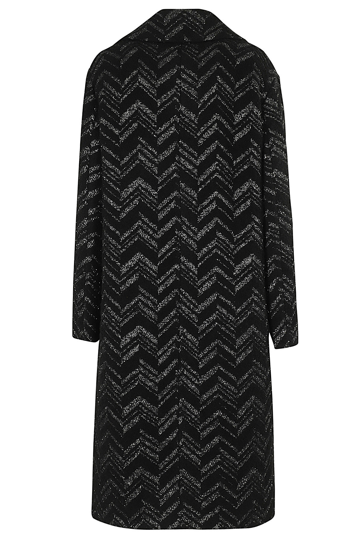 Shop Missoni Coat In Kd Black Silver