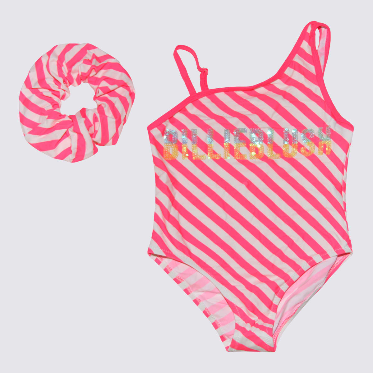 Billieblush Kids' Pink Multicolour Swimsuit In Fuchsia