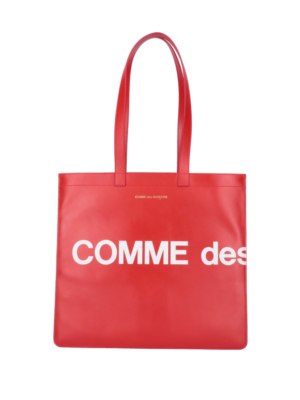 Shop Comme Des Garçons Logo Tote Bag In Red