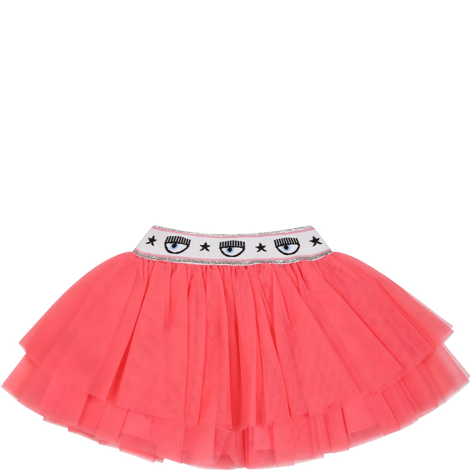 Chiara Ferragni Pink Skirt For Baby Girl With Eyestar