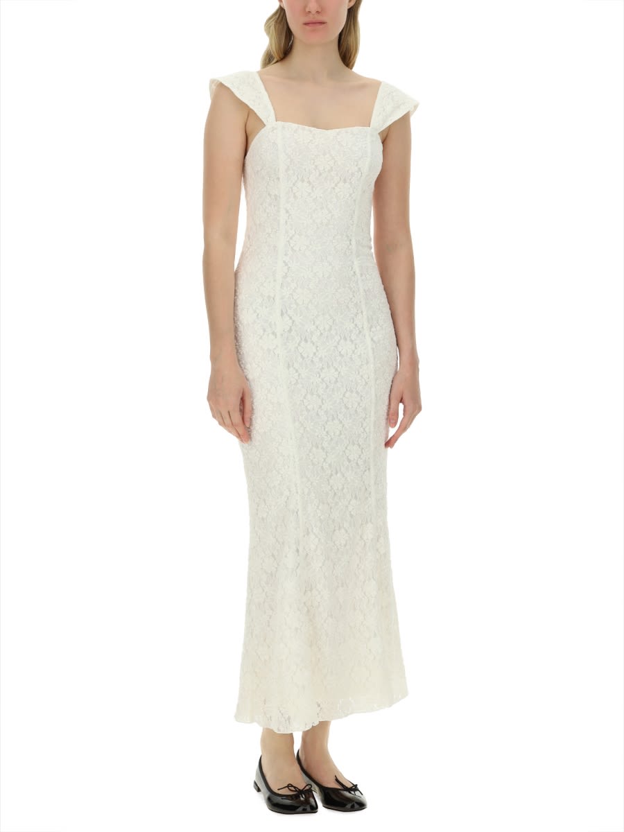 Shop Rotate Birger Christensen Dress With Wide Straps In White