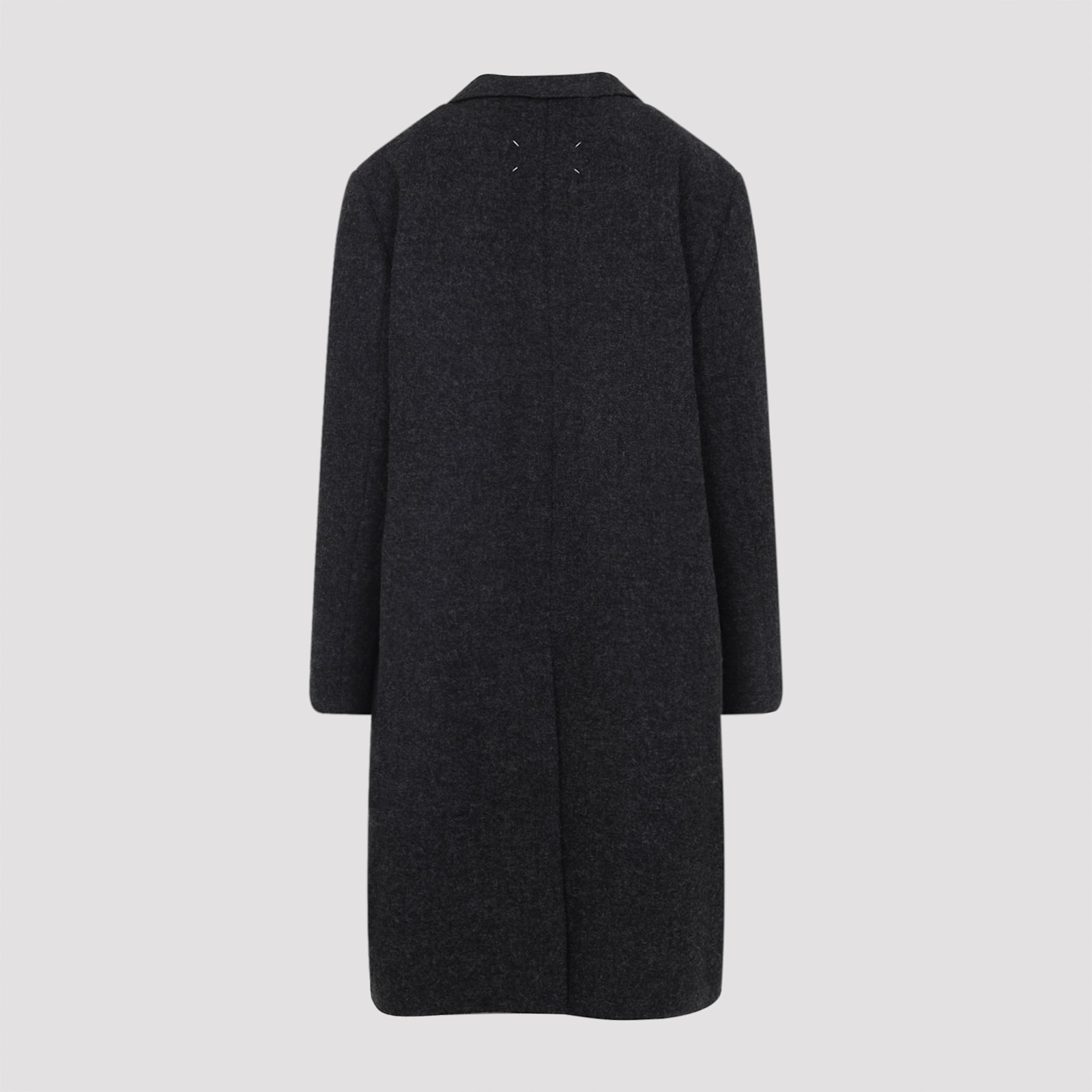 Maison Margiela Tailored Coat With Notched Lapel And Back Vent In Gray