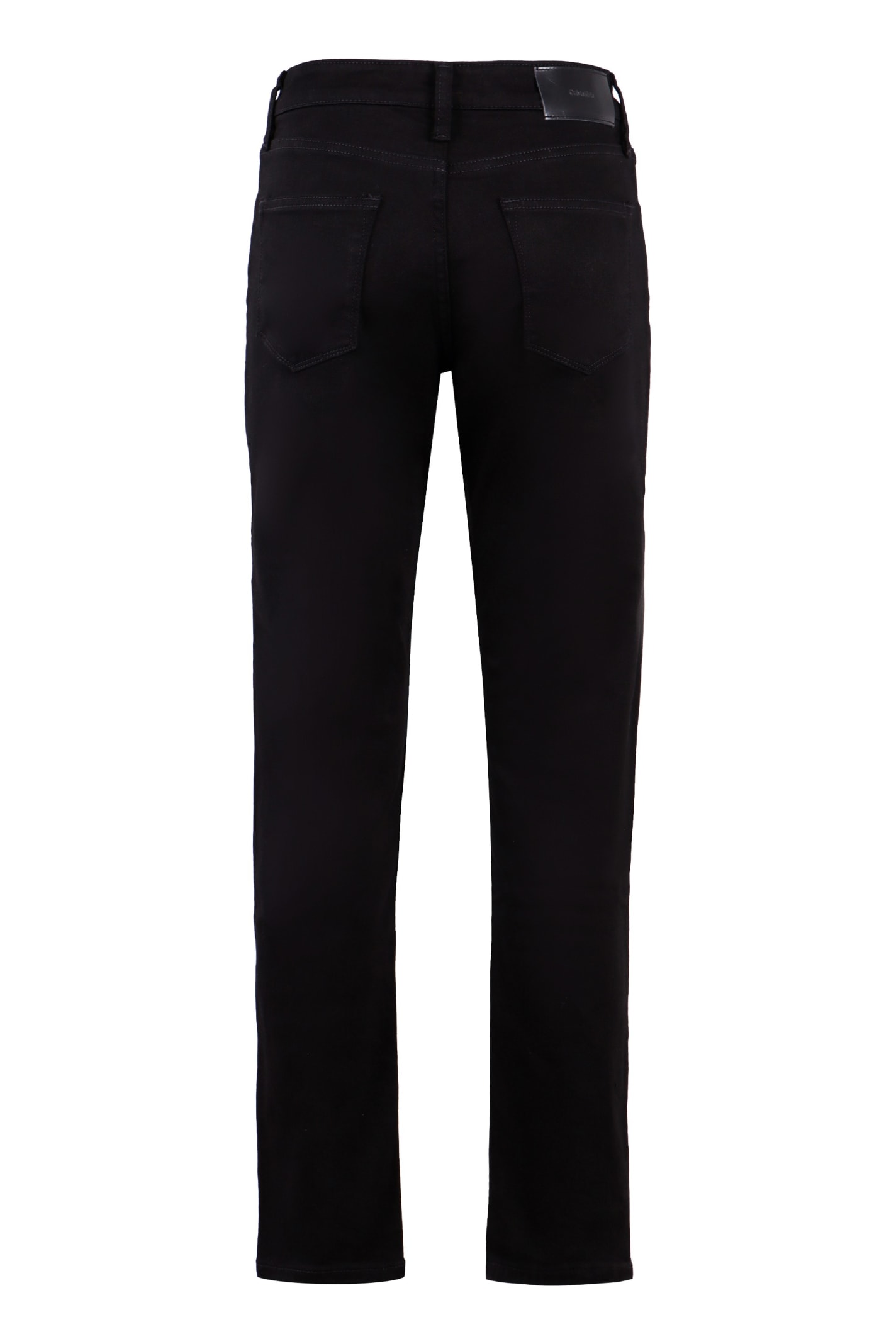 Shop Calvin Klein 5-pocket Straight-leg Jeans In Black