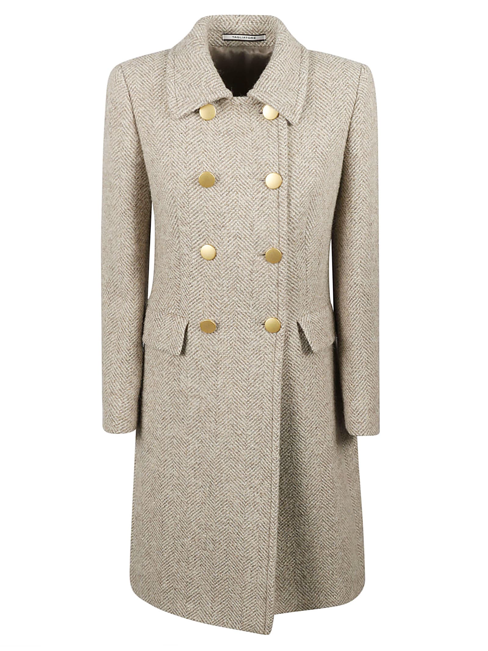 Shop Tagliatore Coats Beige