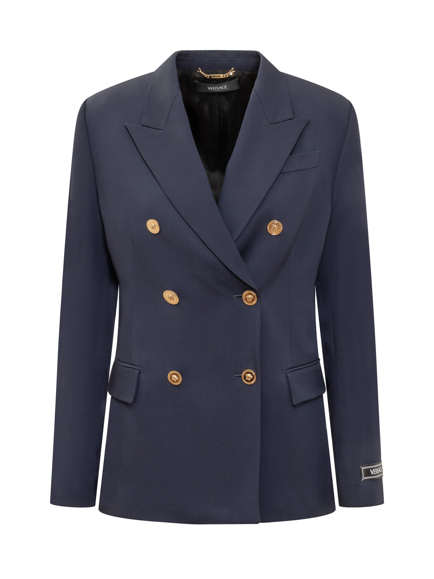 Versace Informal Jacket In Navy Blue