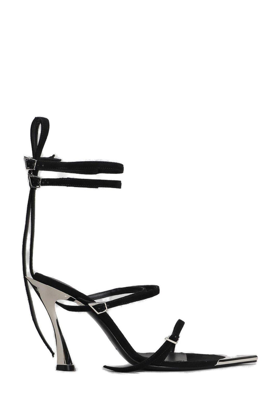 Fang Pointed-toe Ankle-strap Sandals