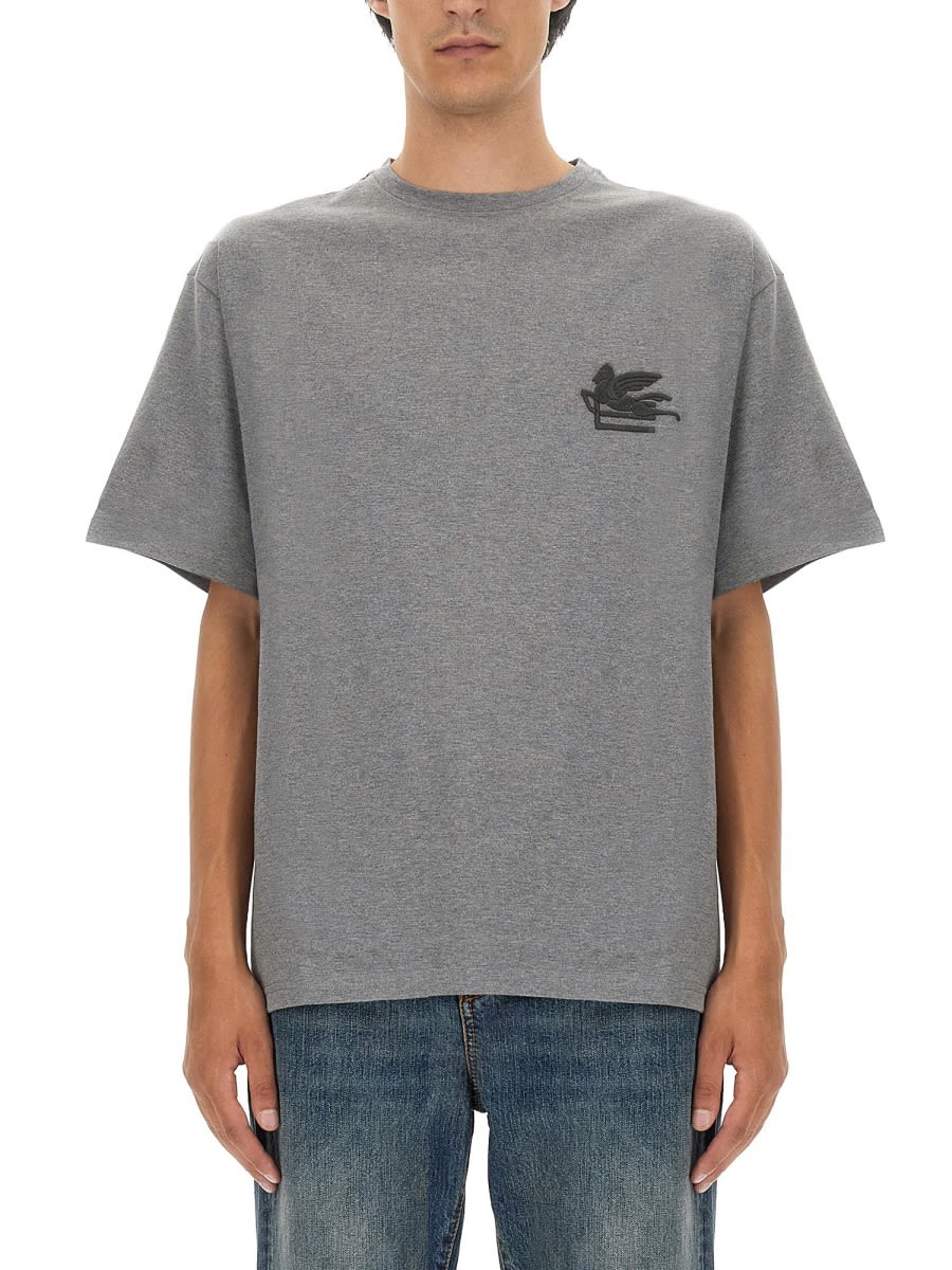 T-shirt With Pegasus Embroidery