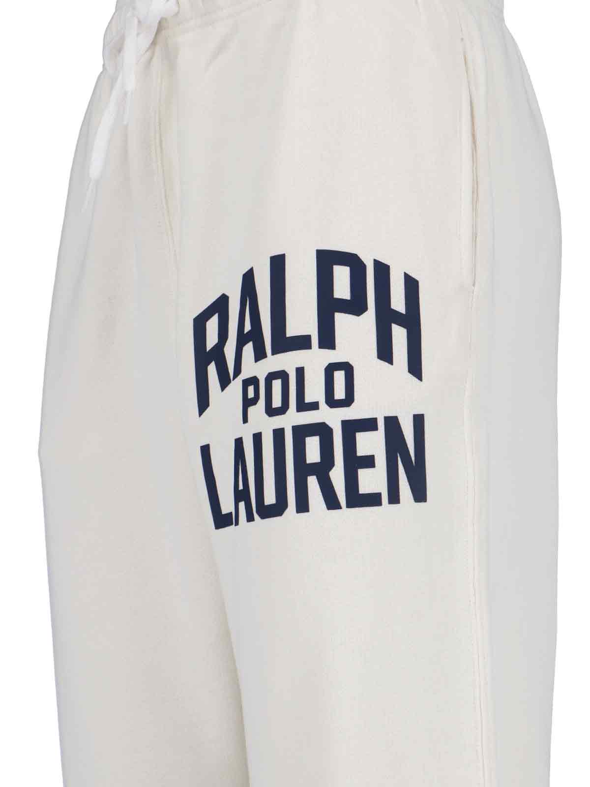 Polo Ralph Lauren Cotton Joggers With Elastic Waistband And Pockets In White