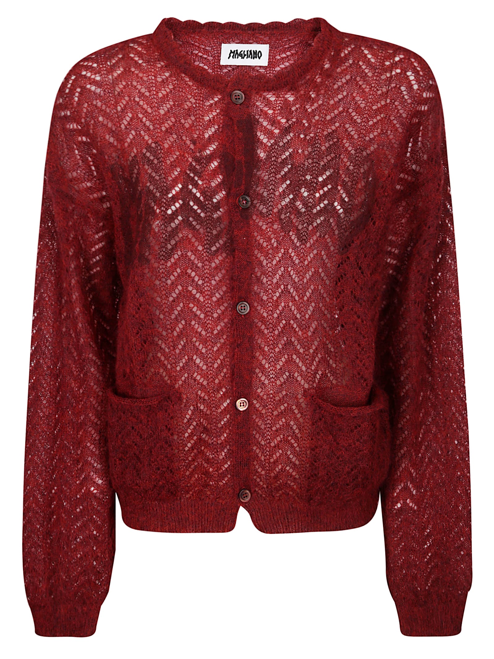 Shop Magliano Bimbo Cardigan In Red