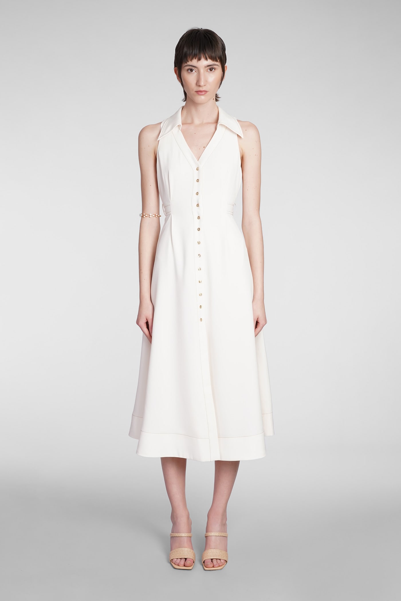 Cult Gaia Bella Dress Dress In White Polyester