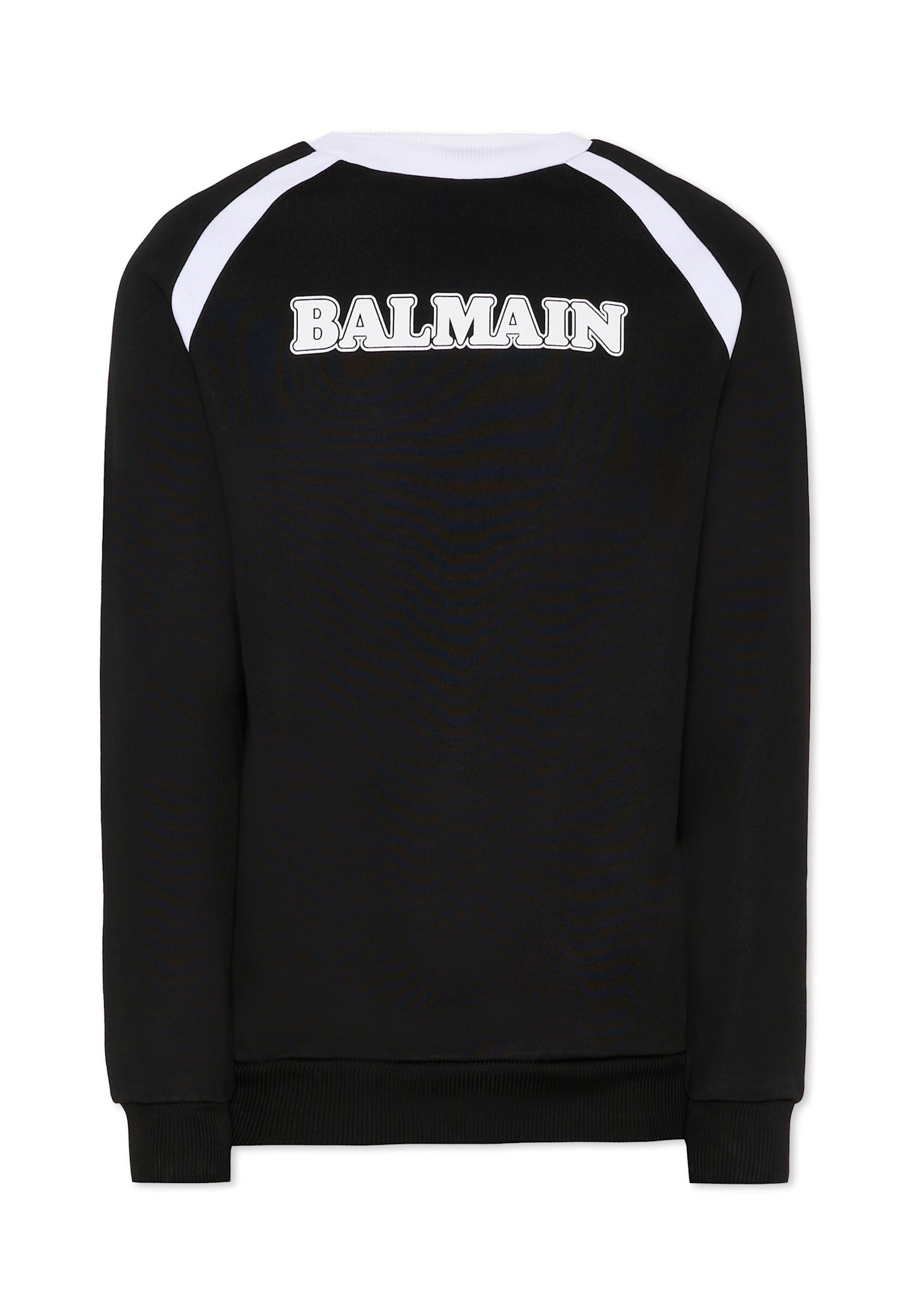 Balmain Black Sweatshirt For Kids With Logo In Black