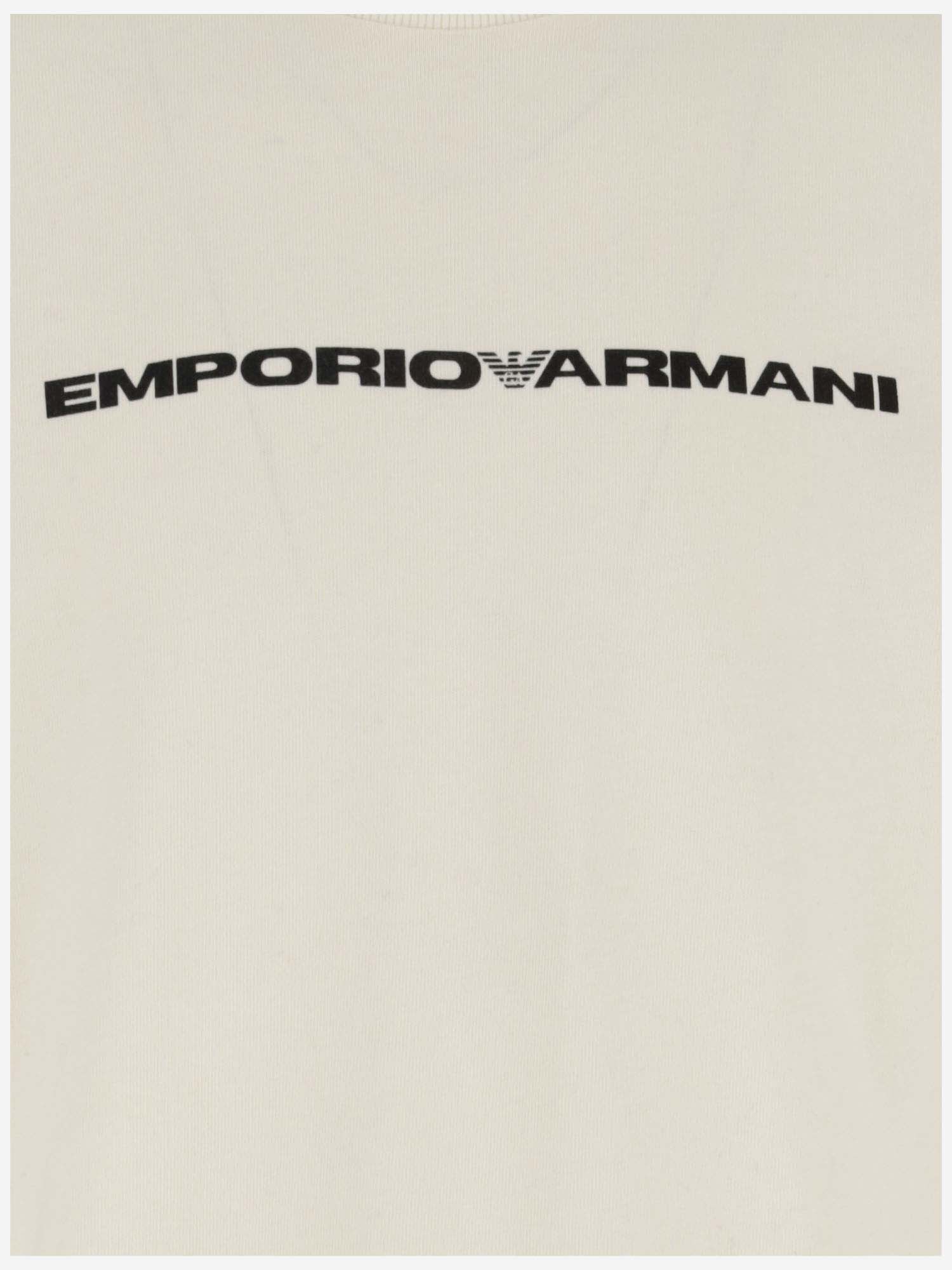 Shop Emporio Armani Cotton T-shirt With Logo