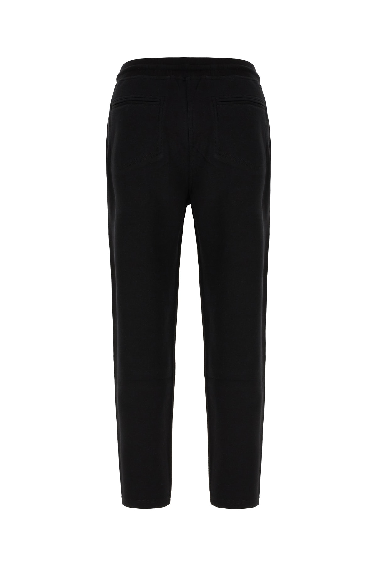 Shop Brunello Cucinelli Black Cotton Blend Joggers In Cobalt Blue
