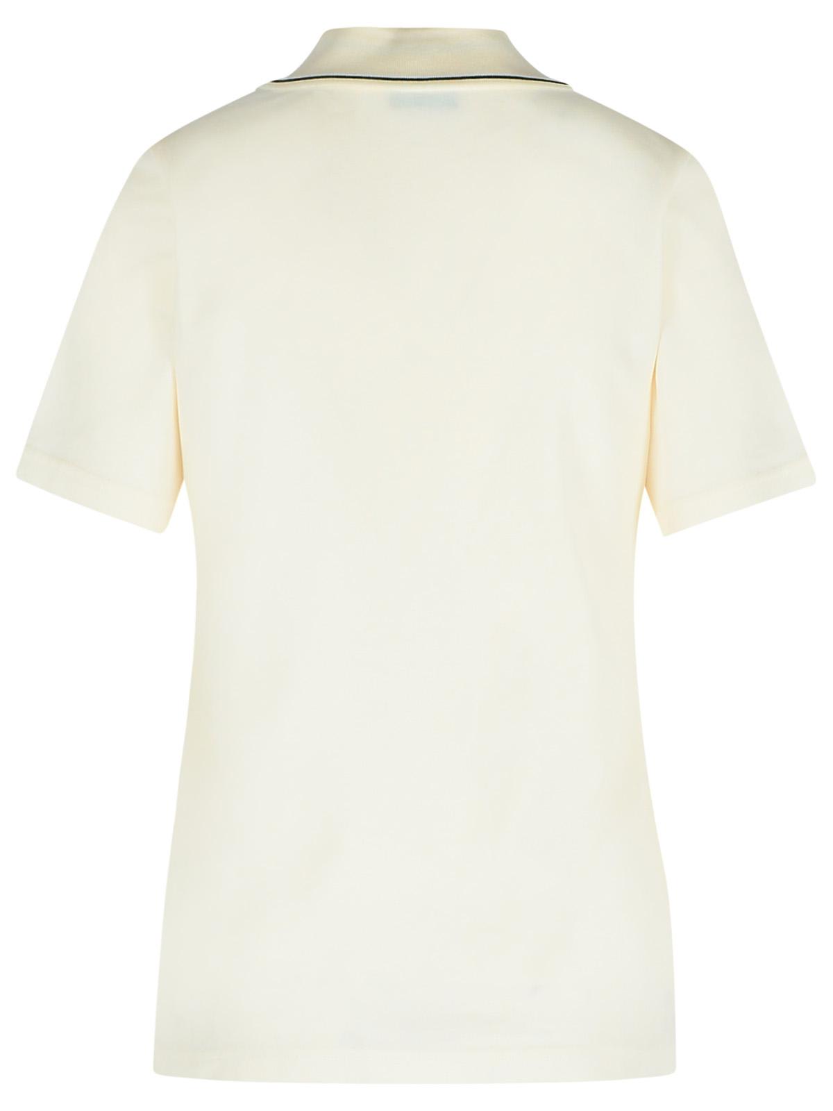Moncler Stretch Piquet Polo Shirt In Neutral