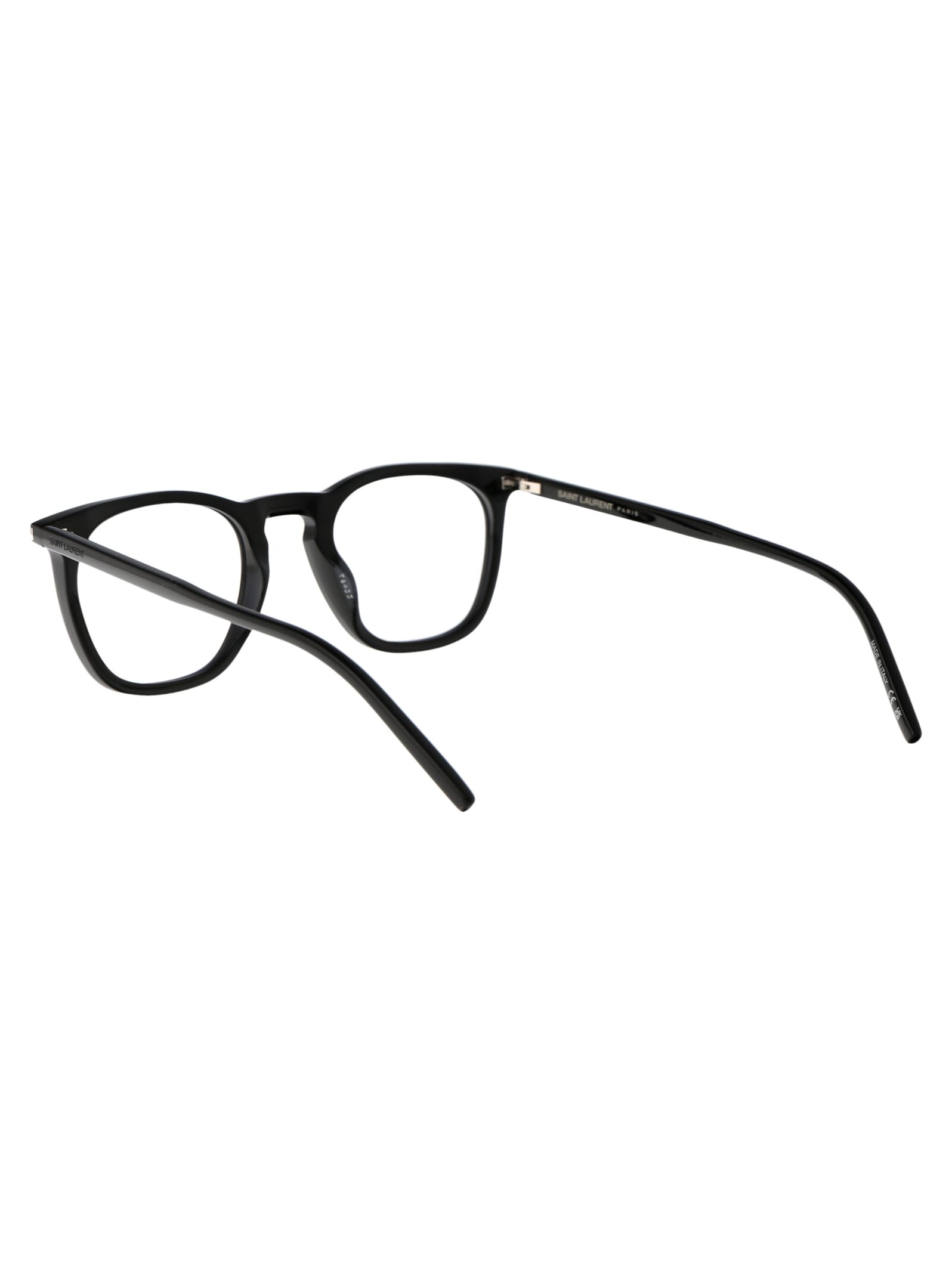 Saint Laurent Sl 623 Opt Glasses In 001 Black Black Transparent
