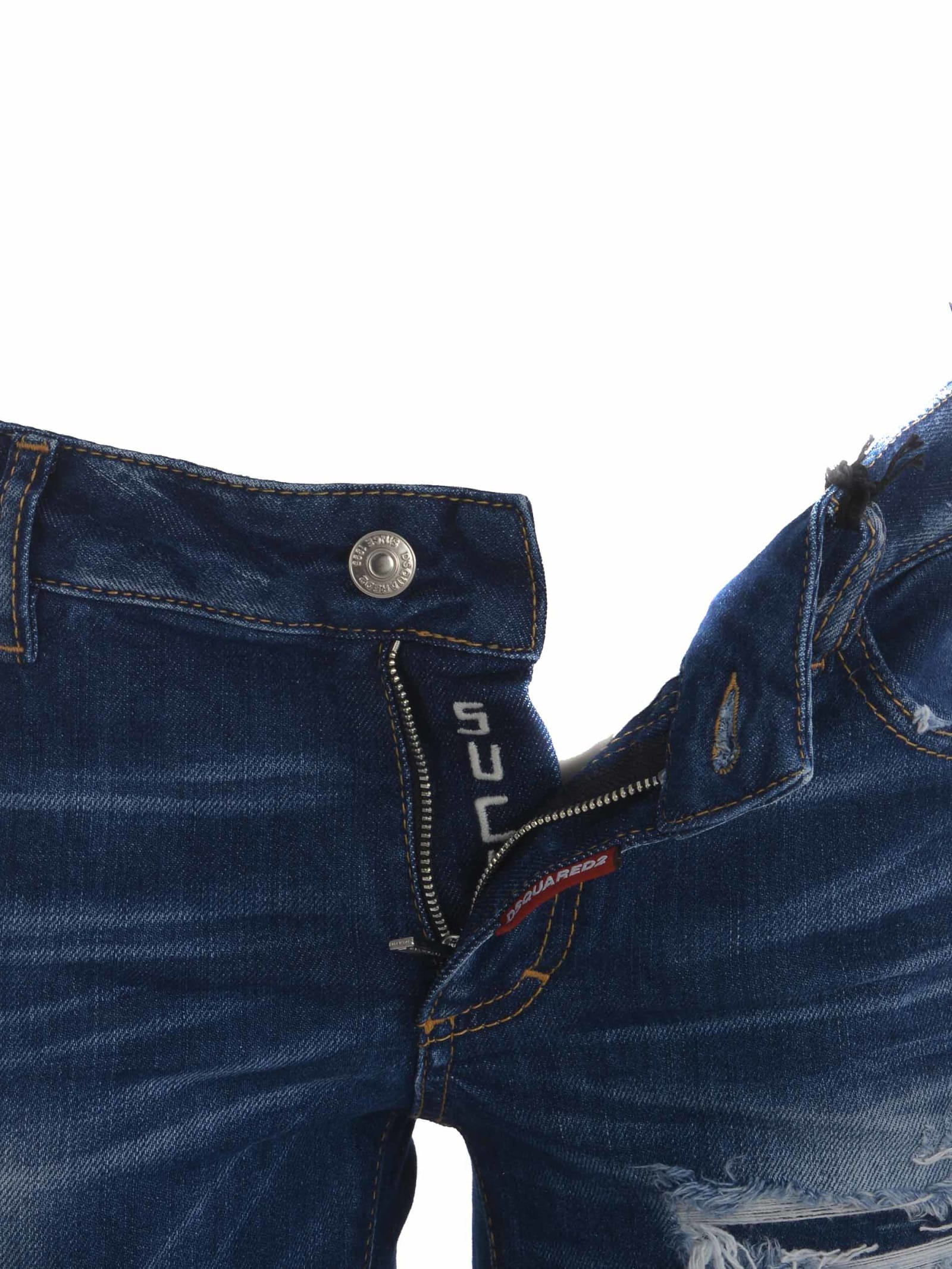Shop Dsquared2 Jeans  Medium Waist Jennifer Made Of Denim In Denim Blu