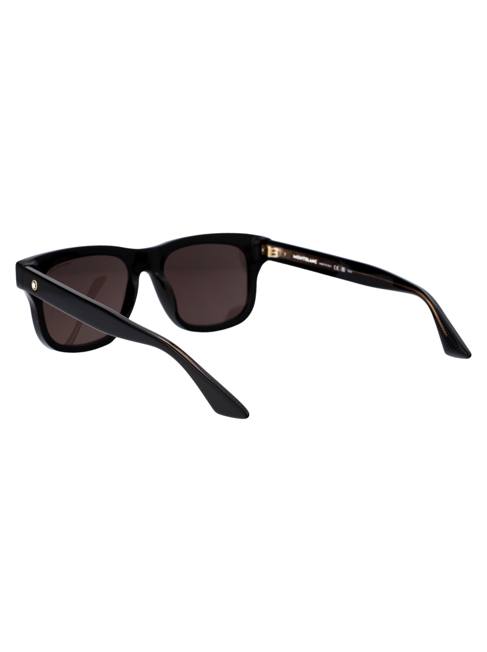 Montblanc Mb0319s Sunglasses In 001 Black Black Grey