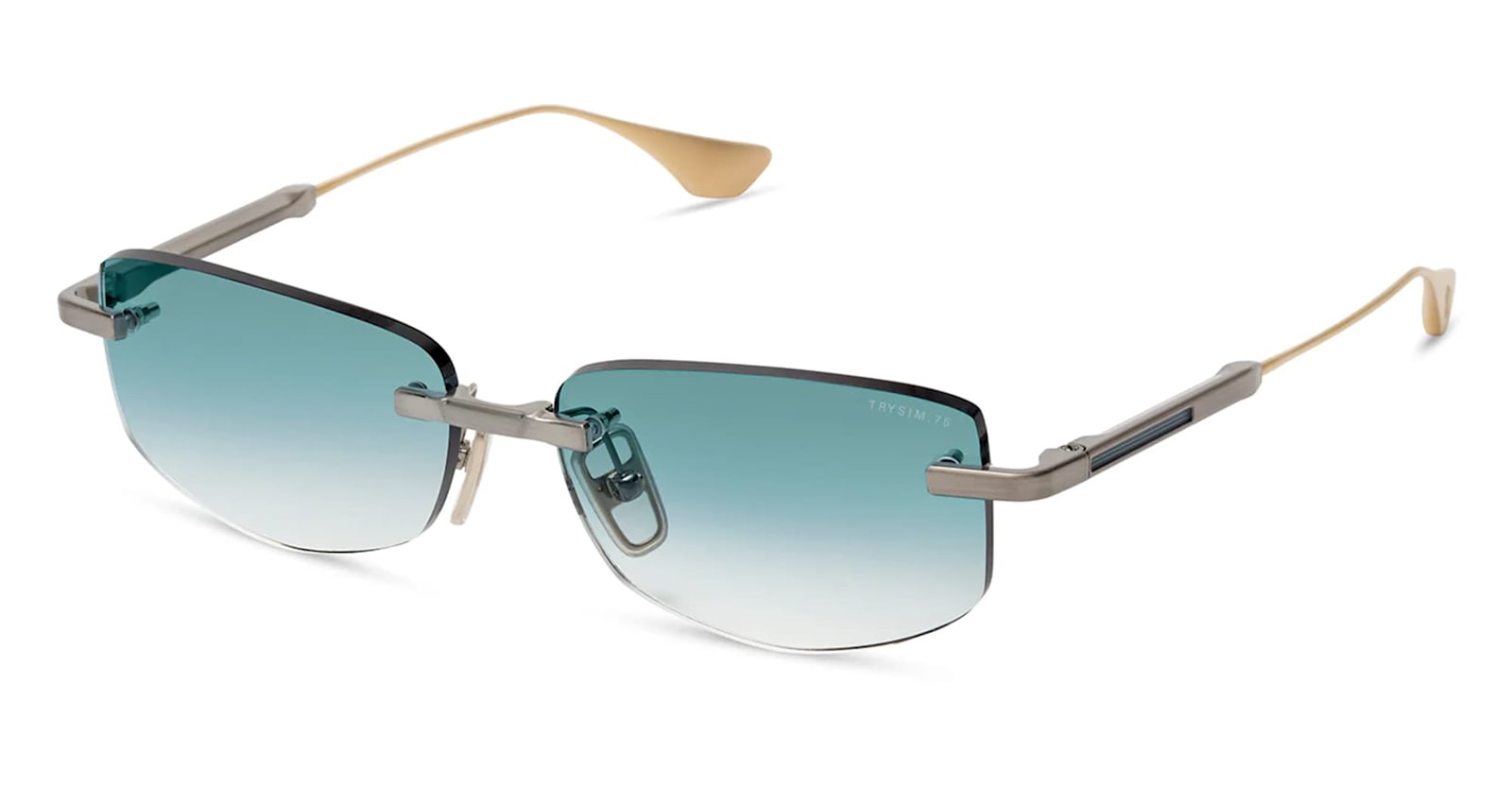 Dita Trysim.75 - Antique Silver / White Gold Sunglasses In Blue