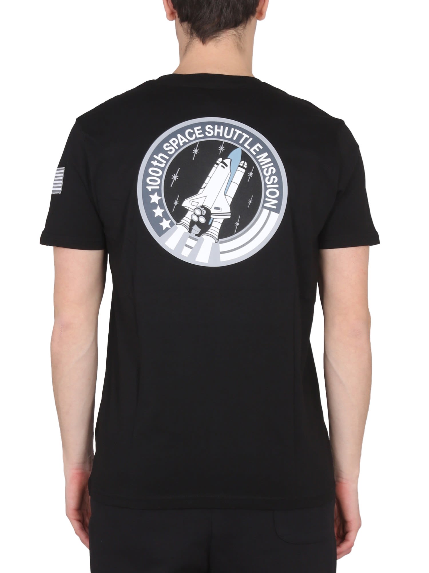 Shop Alpha Industries Space Shuttle T-shirt In Black