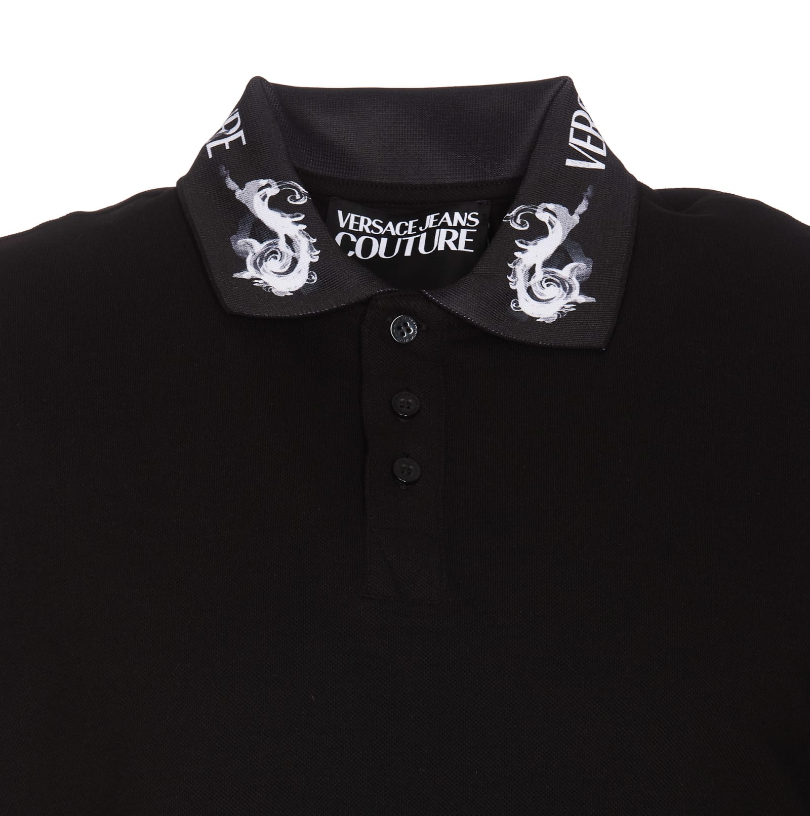 VERSACE JEANS COUTURE WATERCOLOUR COUTURE POLO