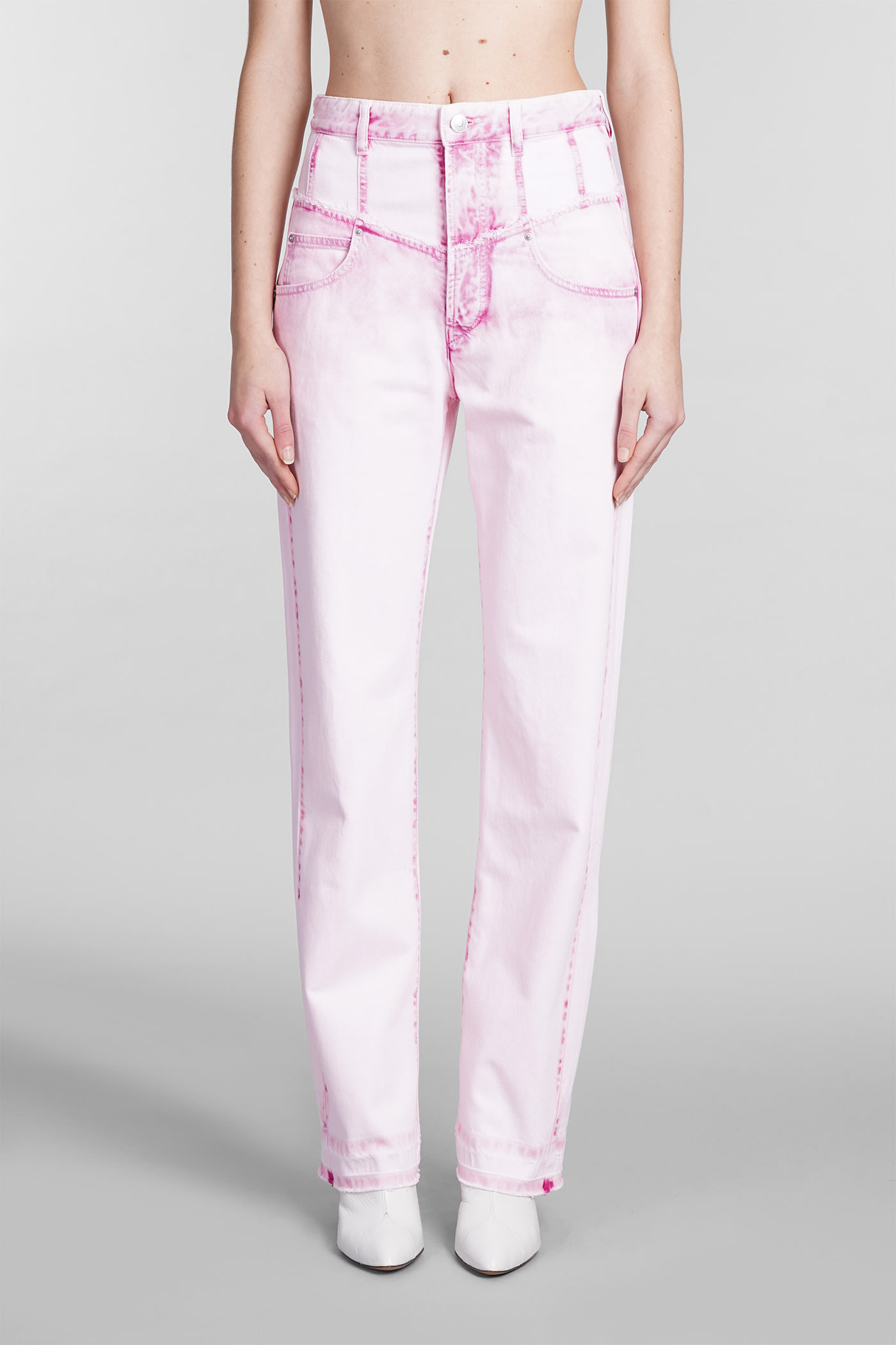 Shop Isabel Marant Noemie Jeans In Light Pink