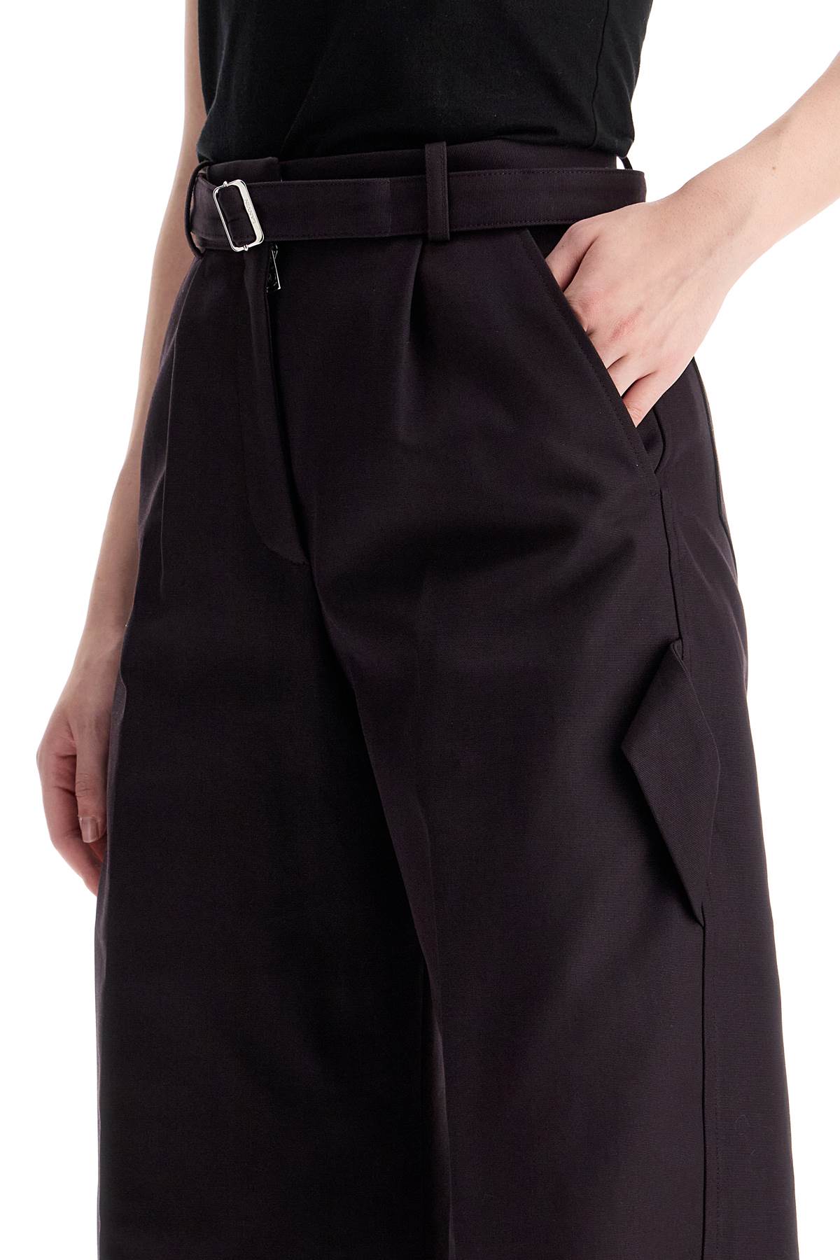 Shop Lanvin Balloon Canvas Pants For A In Encre Japonaise (purple)