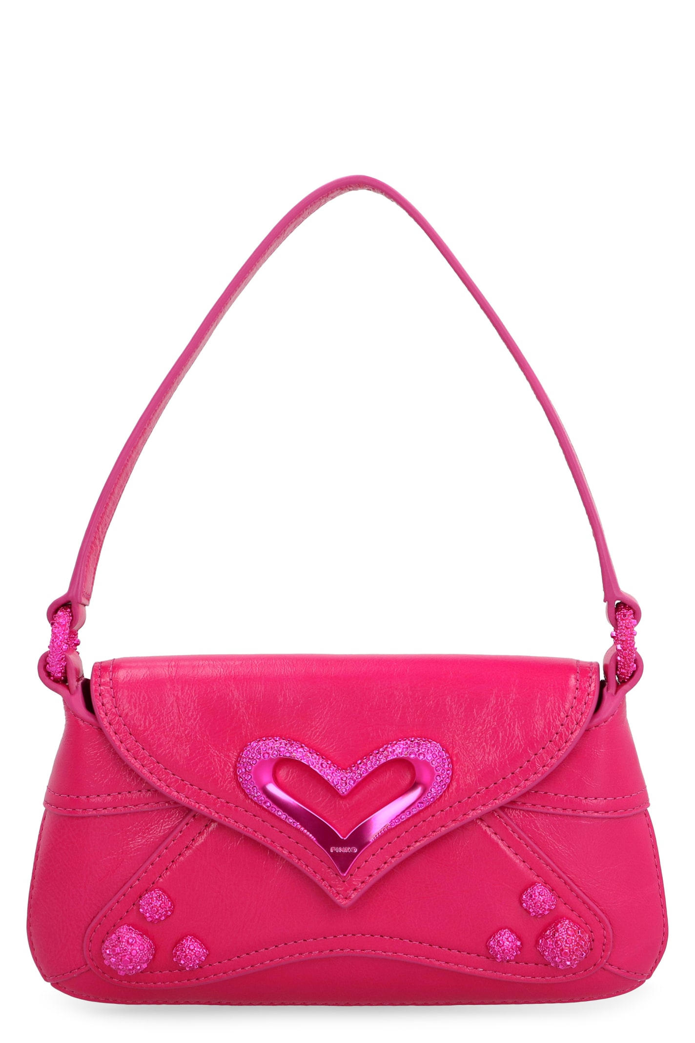 Shop Pinko Baby 520 Bag Leather Bag In Fuchsia