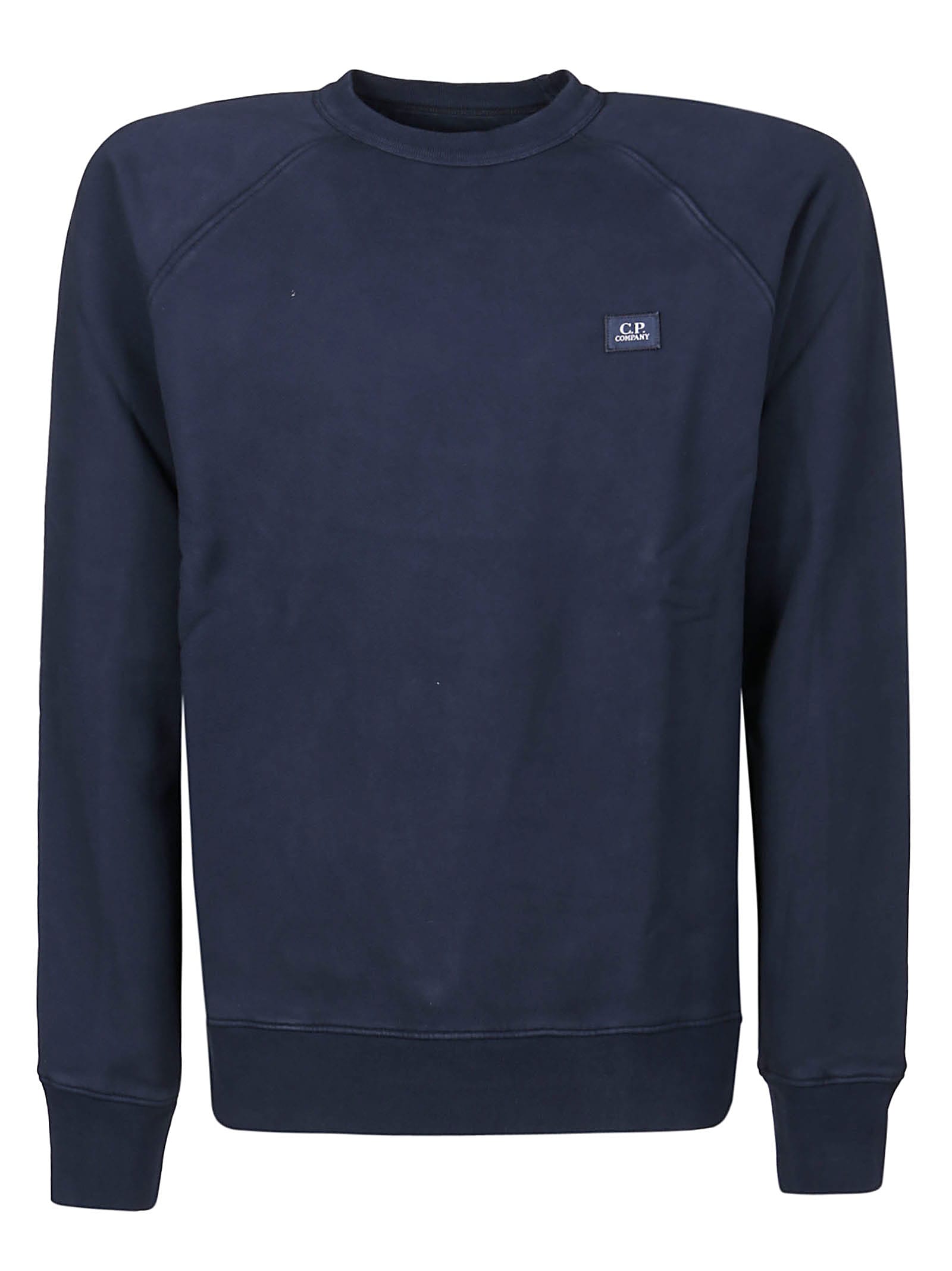 C.P. Company Garment Dyed Brushedcotton Fleece Logo Sweatshirt