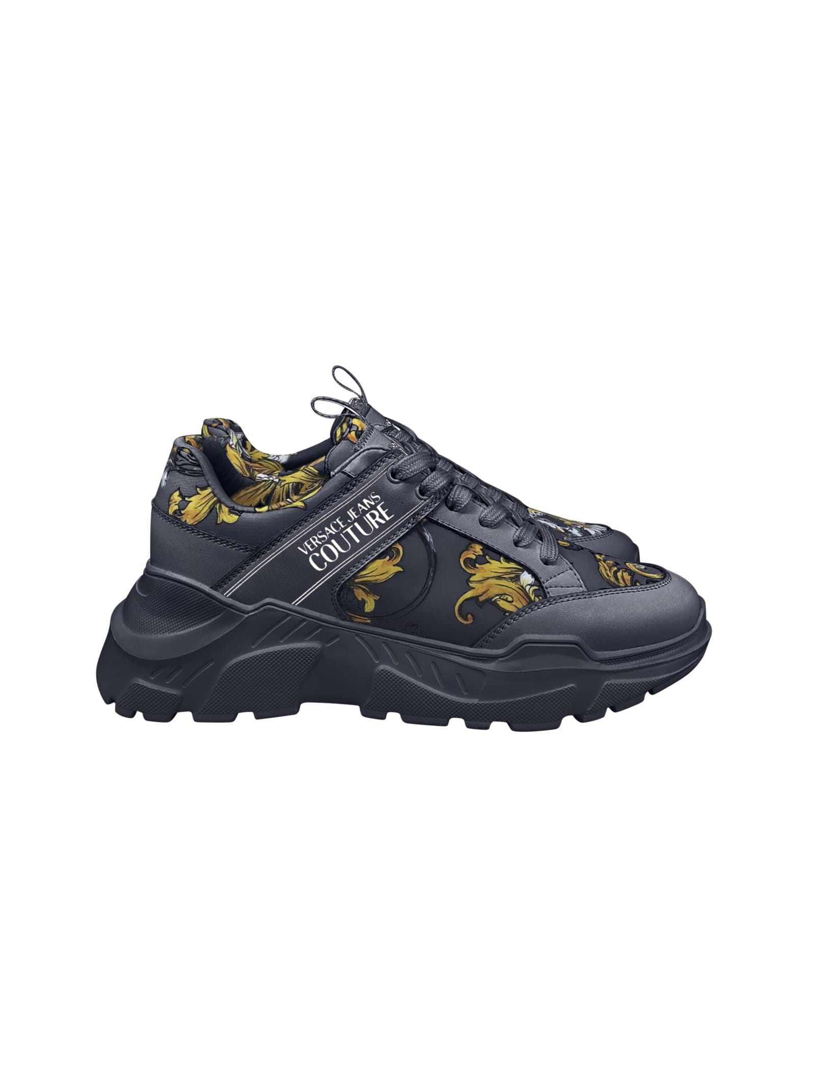 Shop Versace Jeans Couture Sneakers In Black