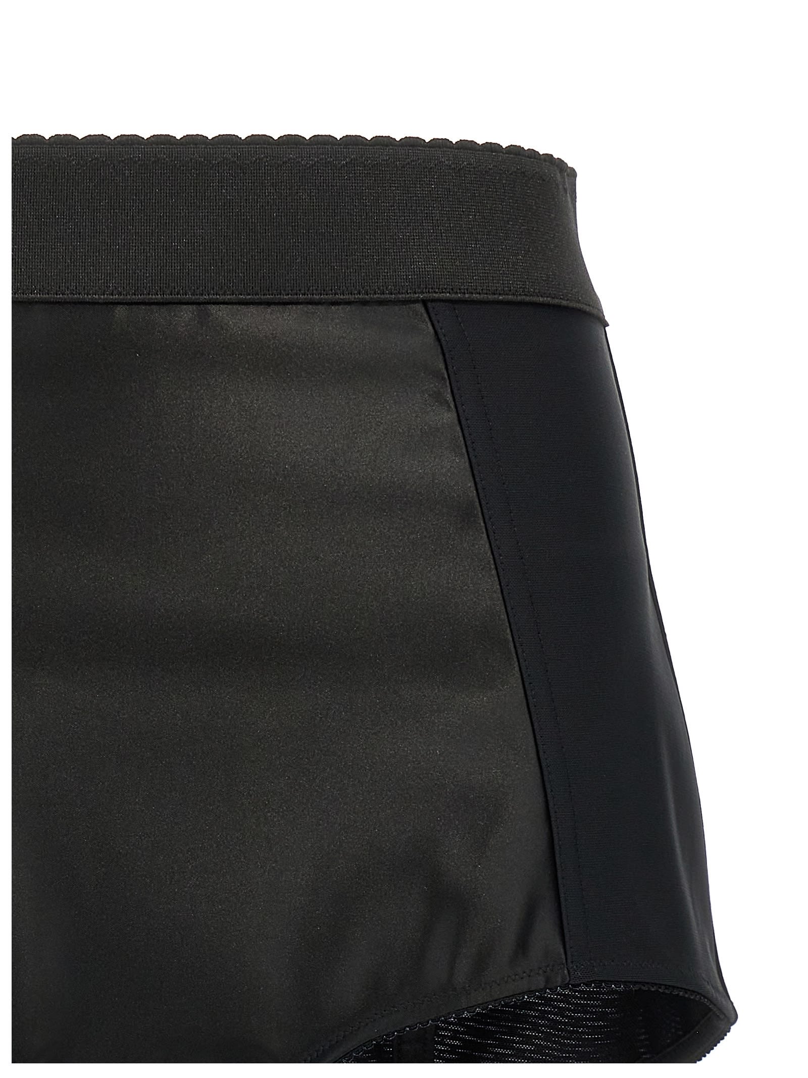 Shop Dolce & Gabbana Satin Culottes In Black