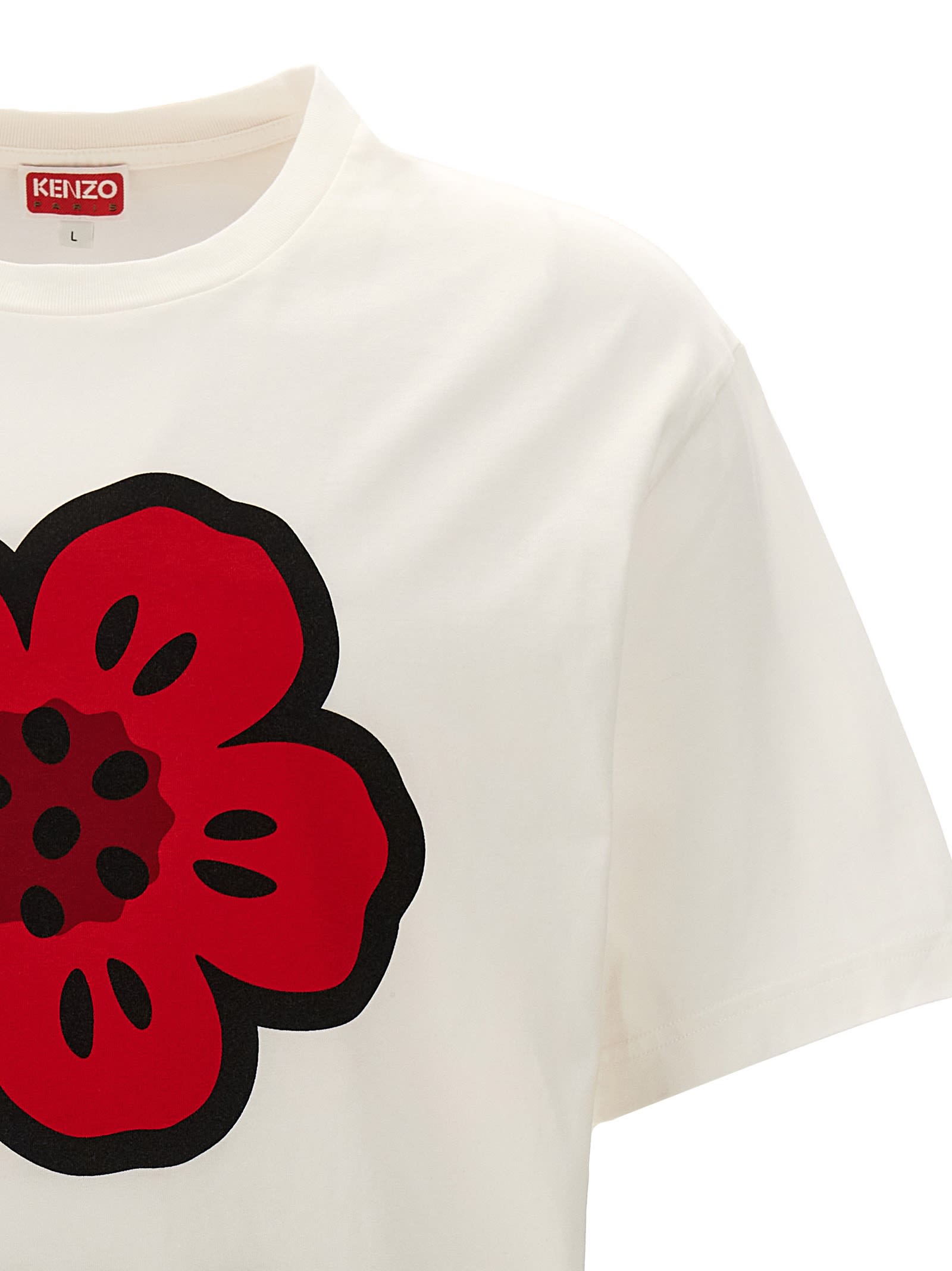 Shop Kenzo Stampa Fiore T-shirt In White