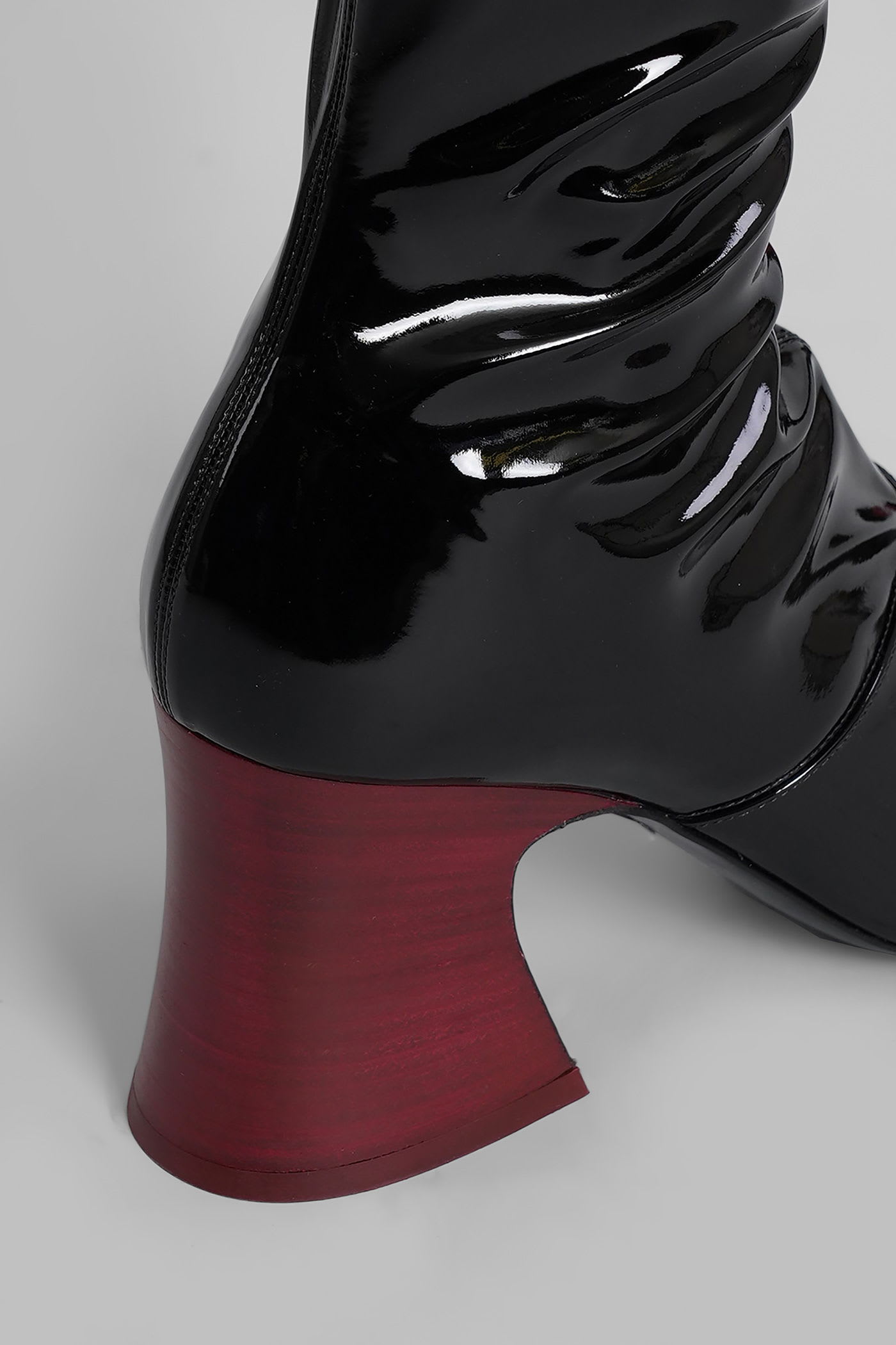 Chloé Janis High Heels Boots In Black Patent Leather In Black