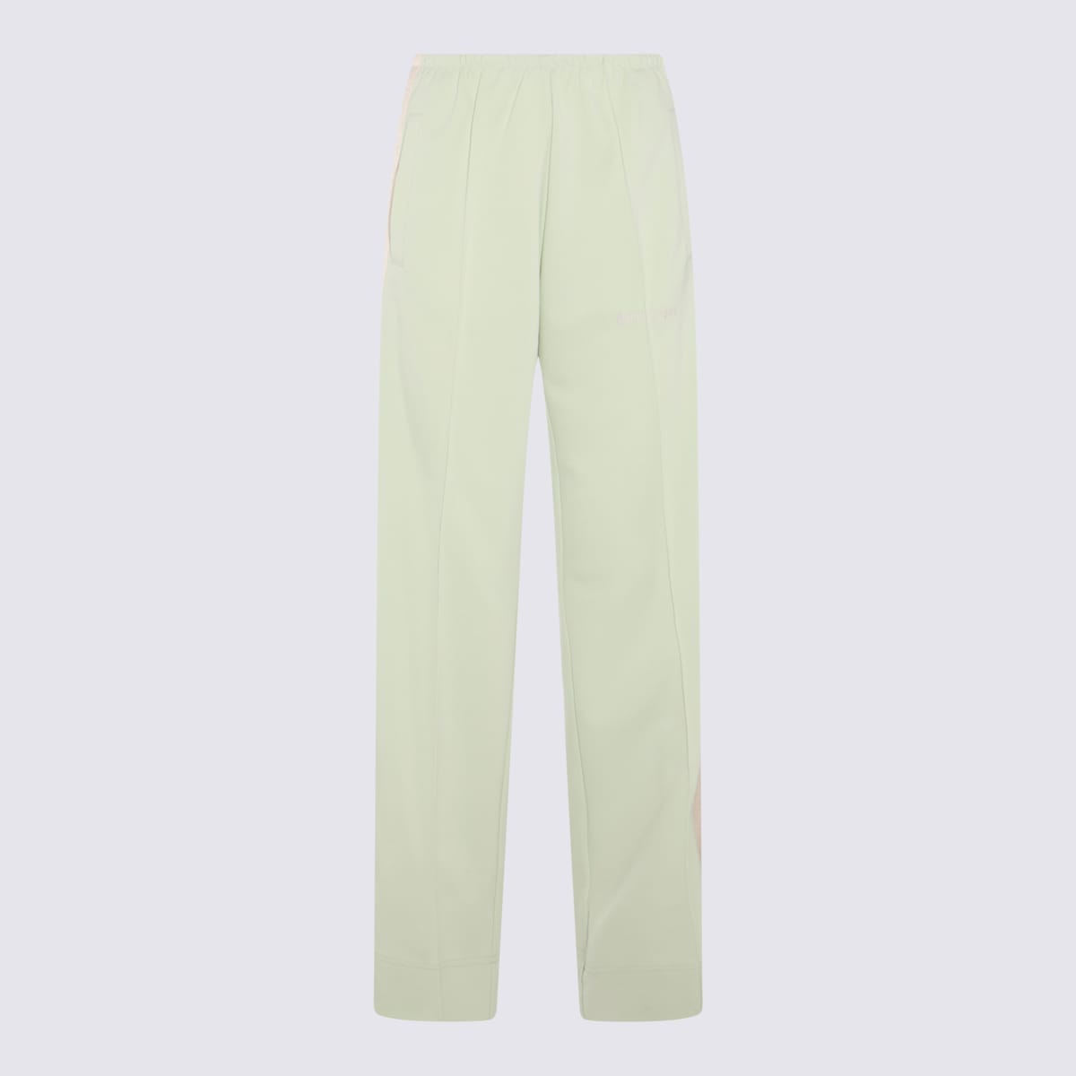 Palm Angels Mint Green, White And Black Track Trousers
