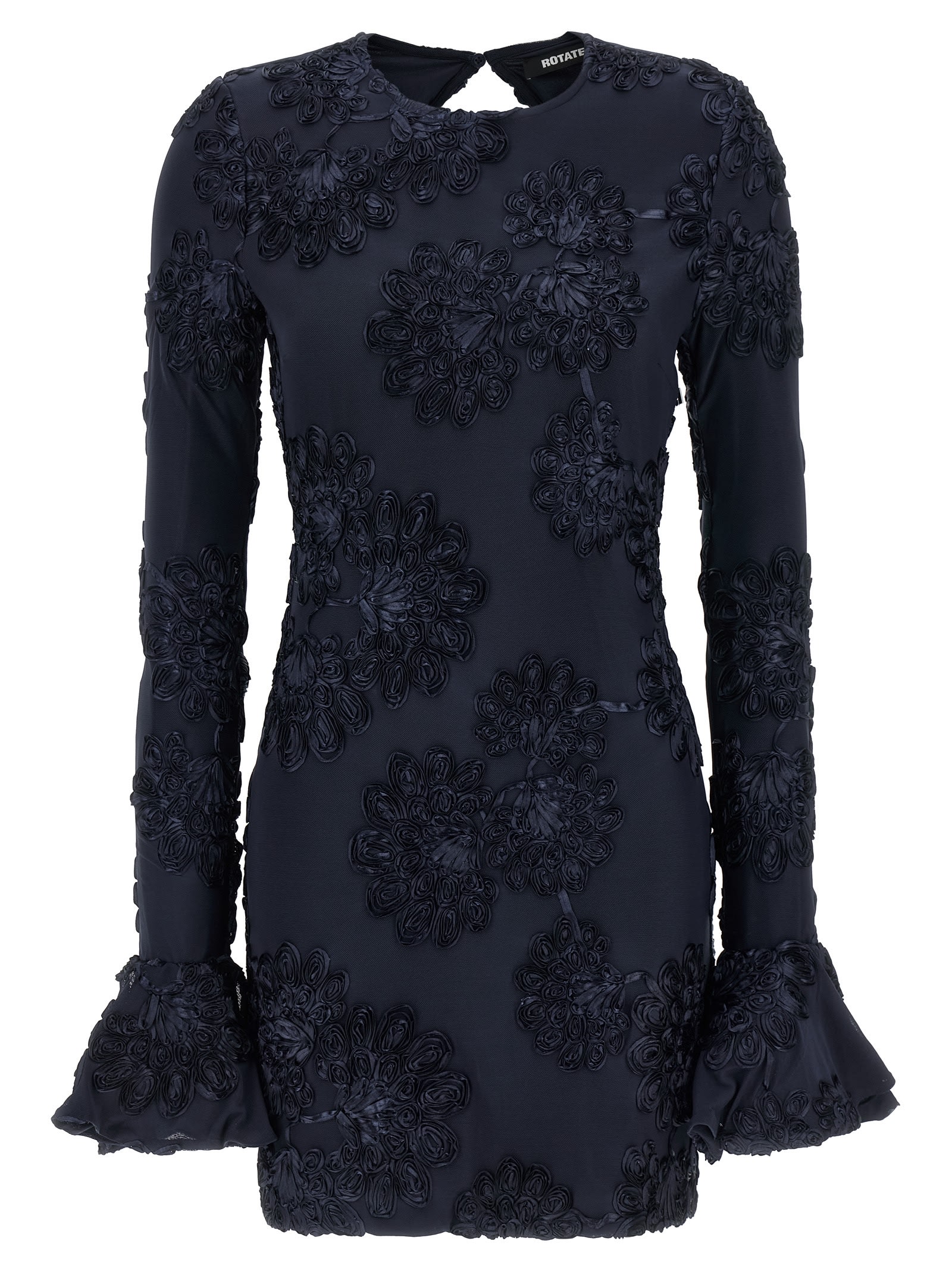 3d Mesh Mini Dress