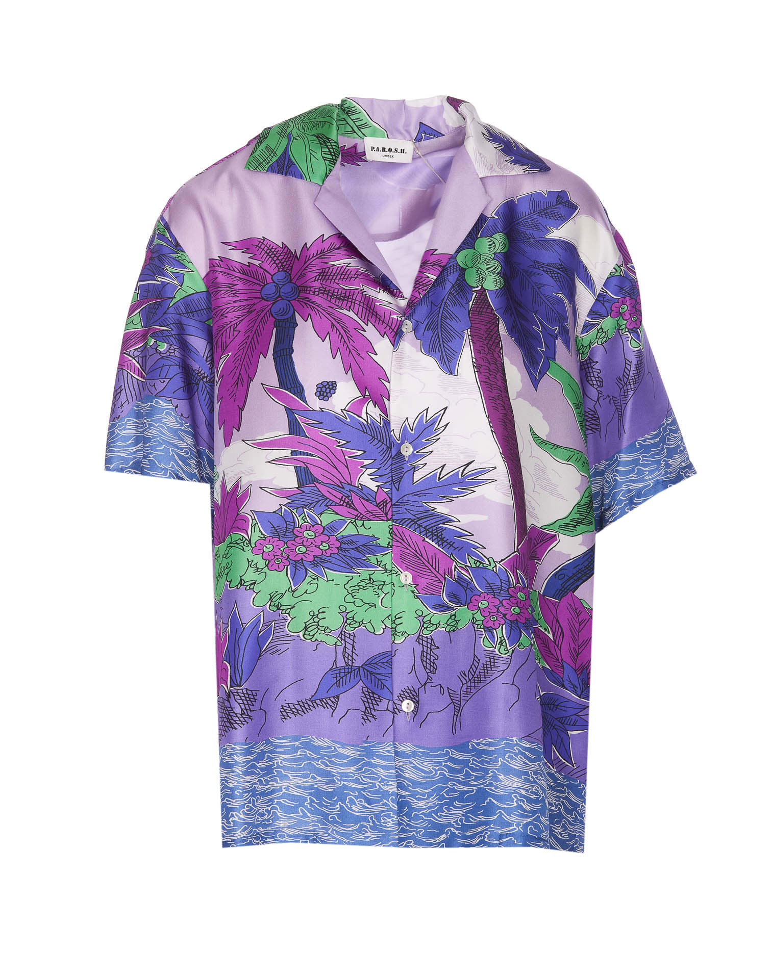 Shop P.a.r.o.s.h Sepalm Shirt In Purple