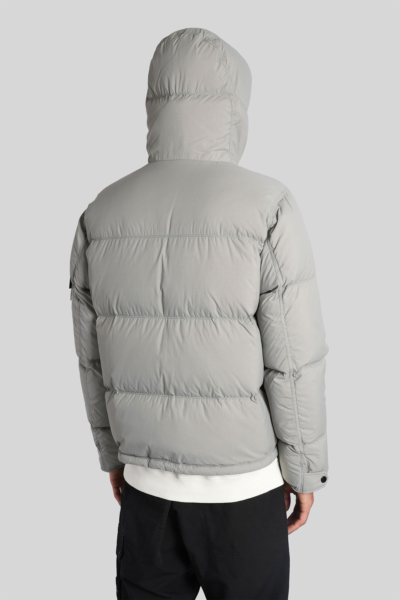 Stone Island Puffer In Grey Polyamide In Gray