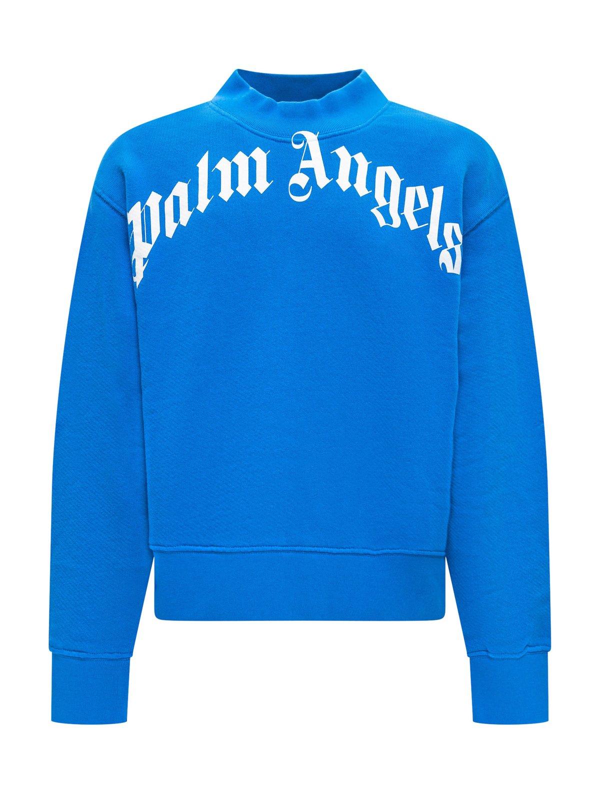 Palm Angels Logo Print Crewneck Sweatshirt