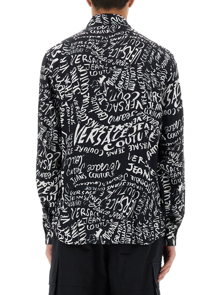 Shop Versace Jeans Couture Logomania Print Shirt
