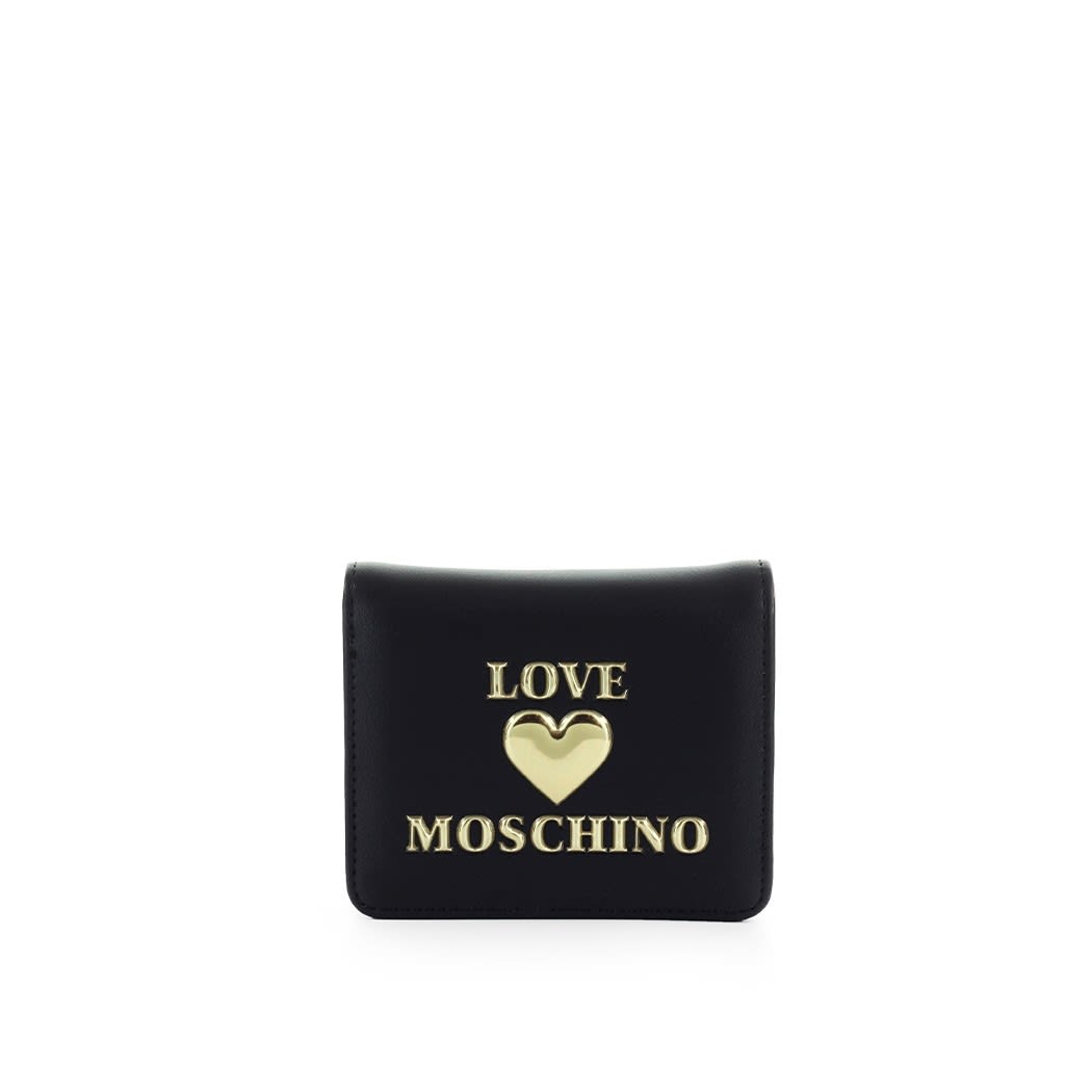 Love Moschino Black Small Wallet With Logo