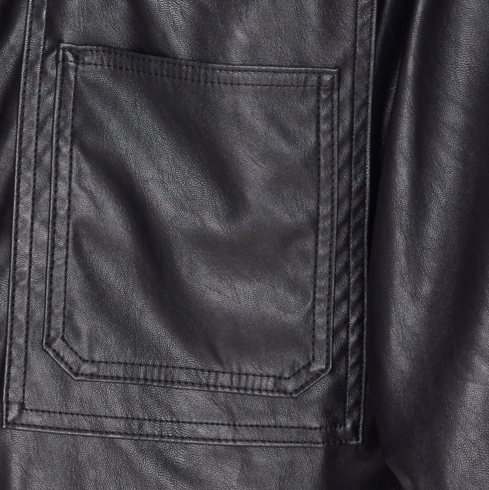 Liu •jo Stylish Short Leather Effect Jacket In Black