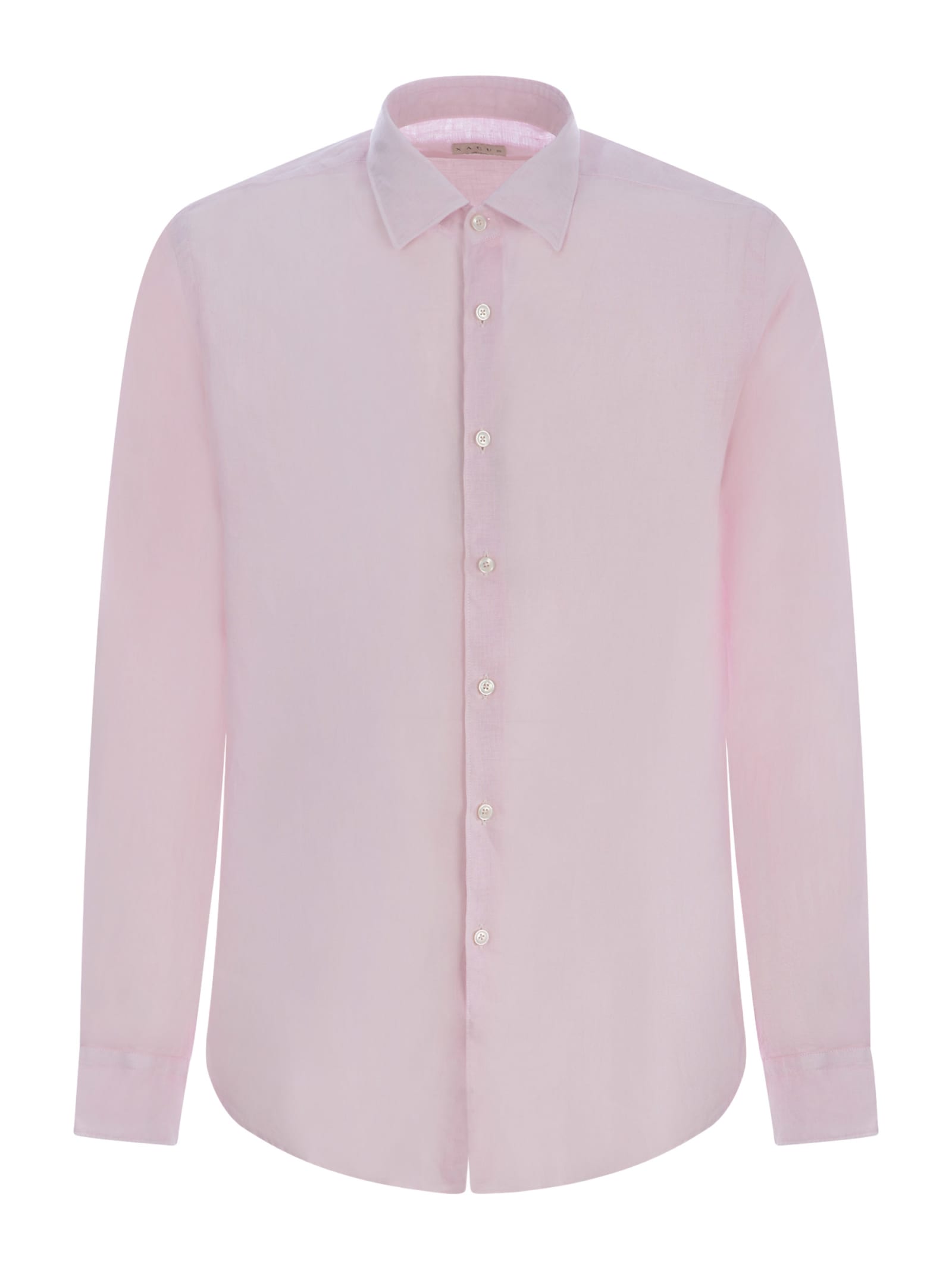 Shop Xacus Shirt  In Linen In Rosa