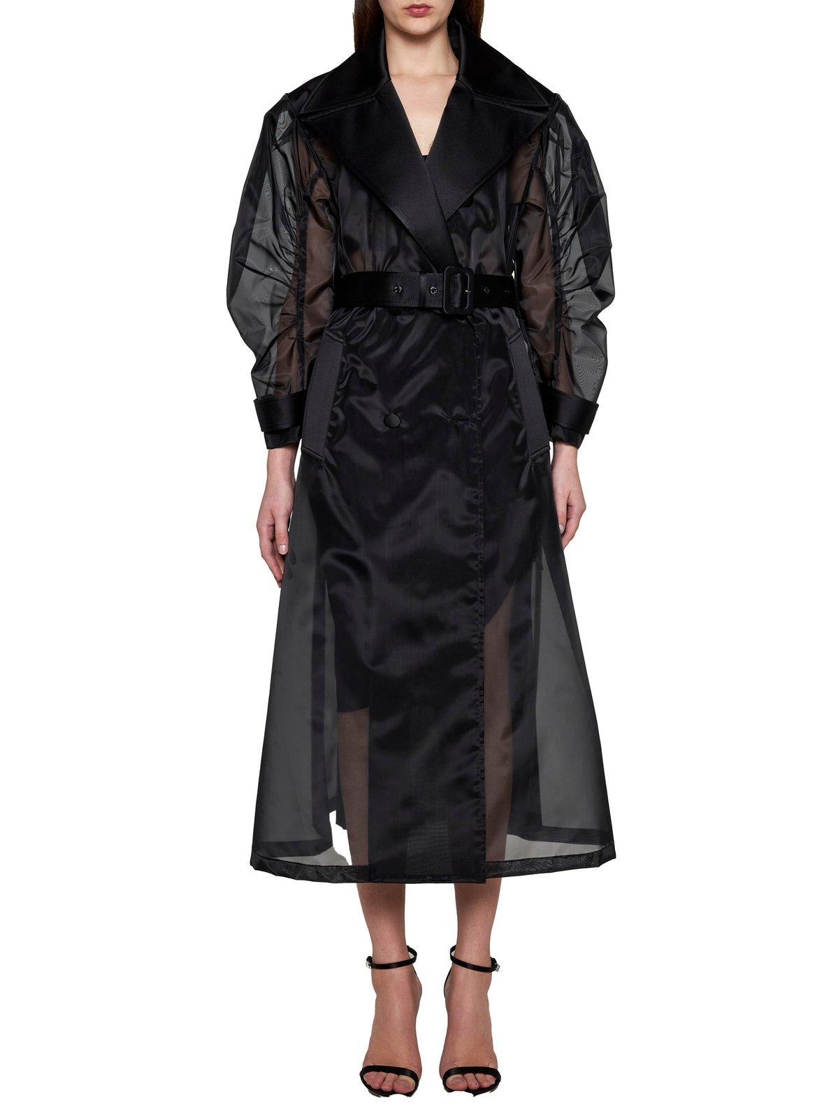 Shop Dolce & Gabbana Belted Coat In Black