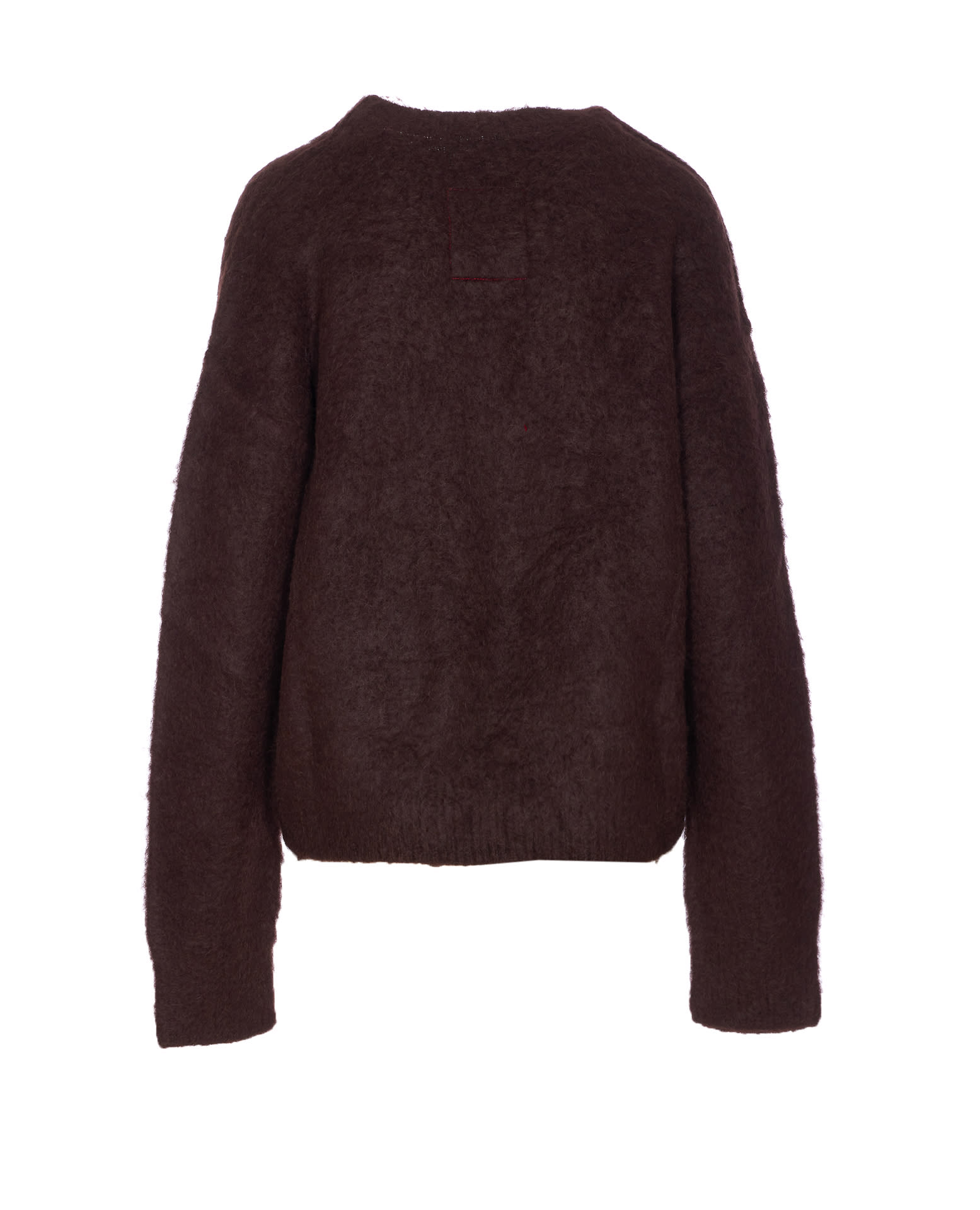 Uma Wang Crewneck Knitwear Textured Fabric In Brown