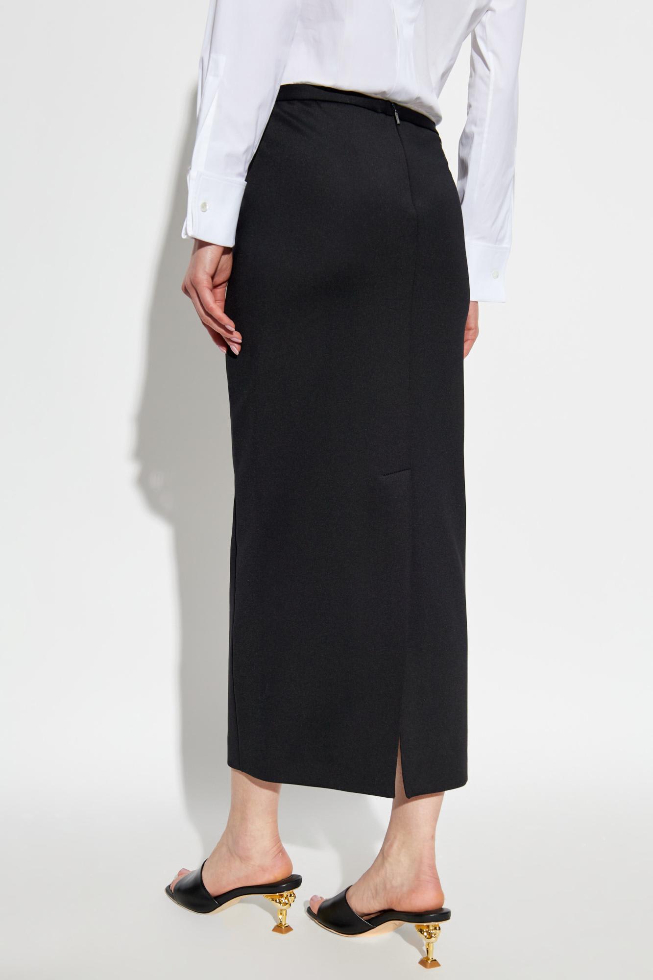 Max Mara Women's Charme Jersey Skirt Black | Size 44 | 2511771012600005 In Nero