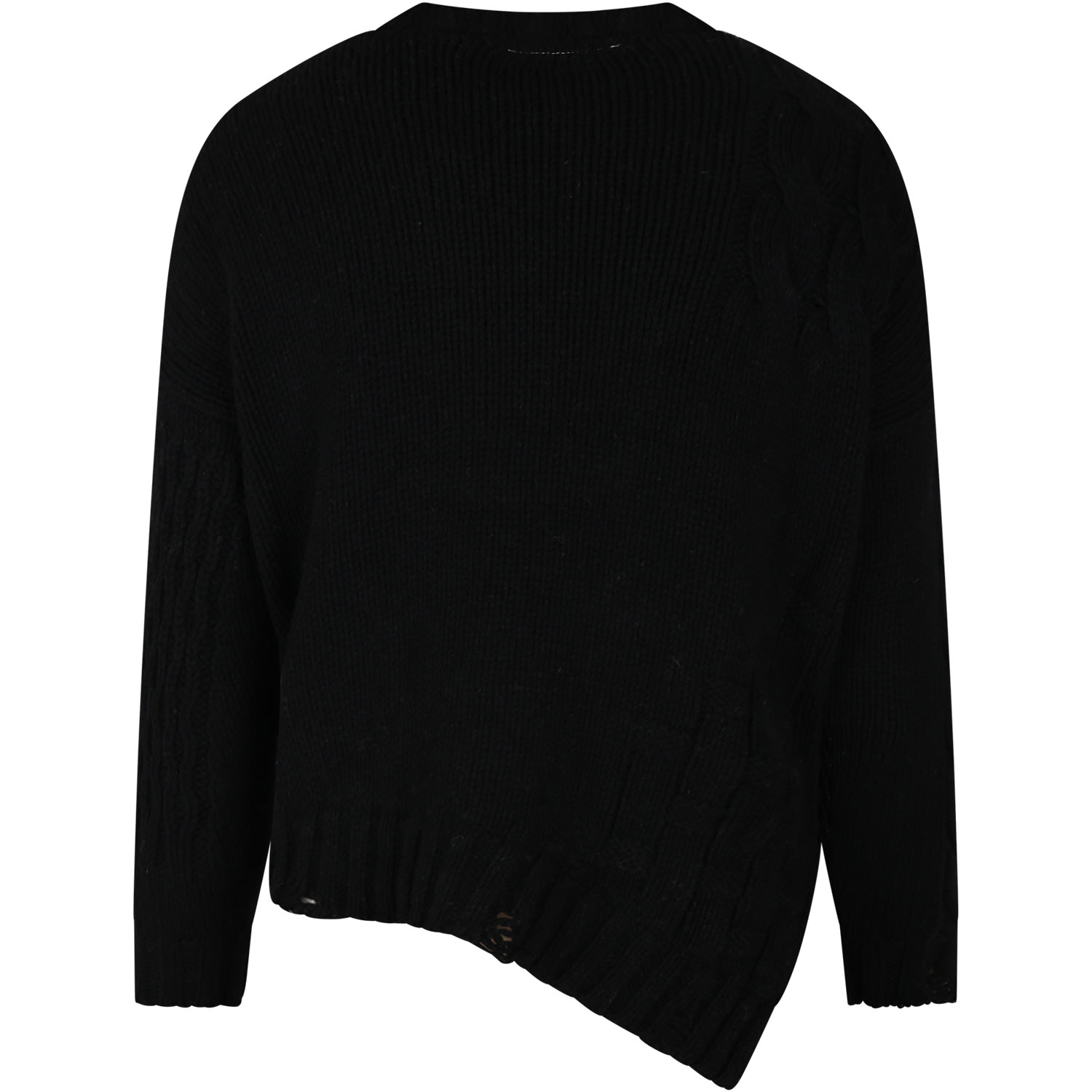 Shop Mm6 Maison Margiela Black Sweater For Kids With Logo In M6900