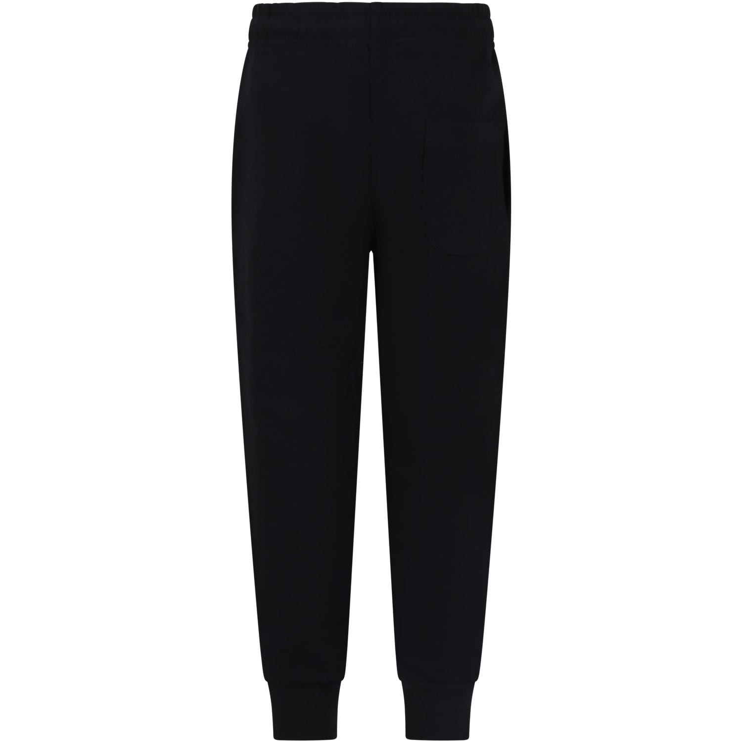 Shop Msgm Black Trousers For Kids With Logo