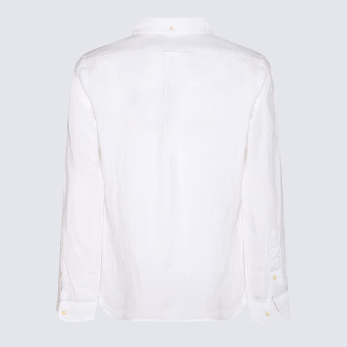 Shop Polo Ralph Lauren White Linen Shirt