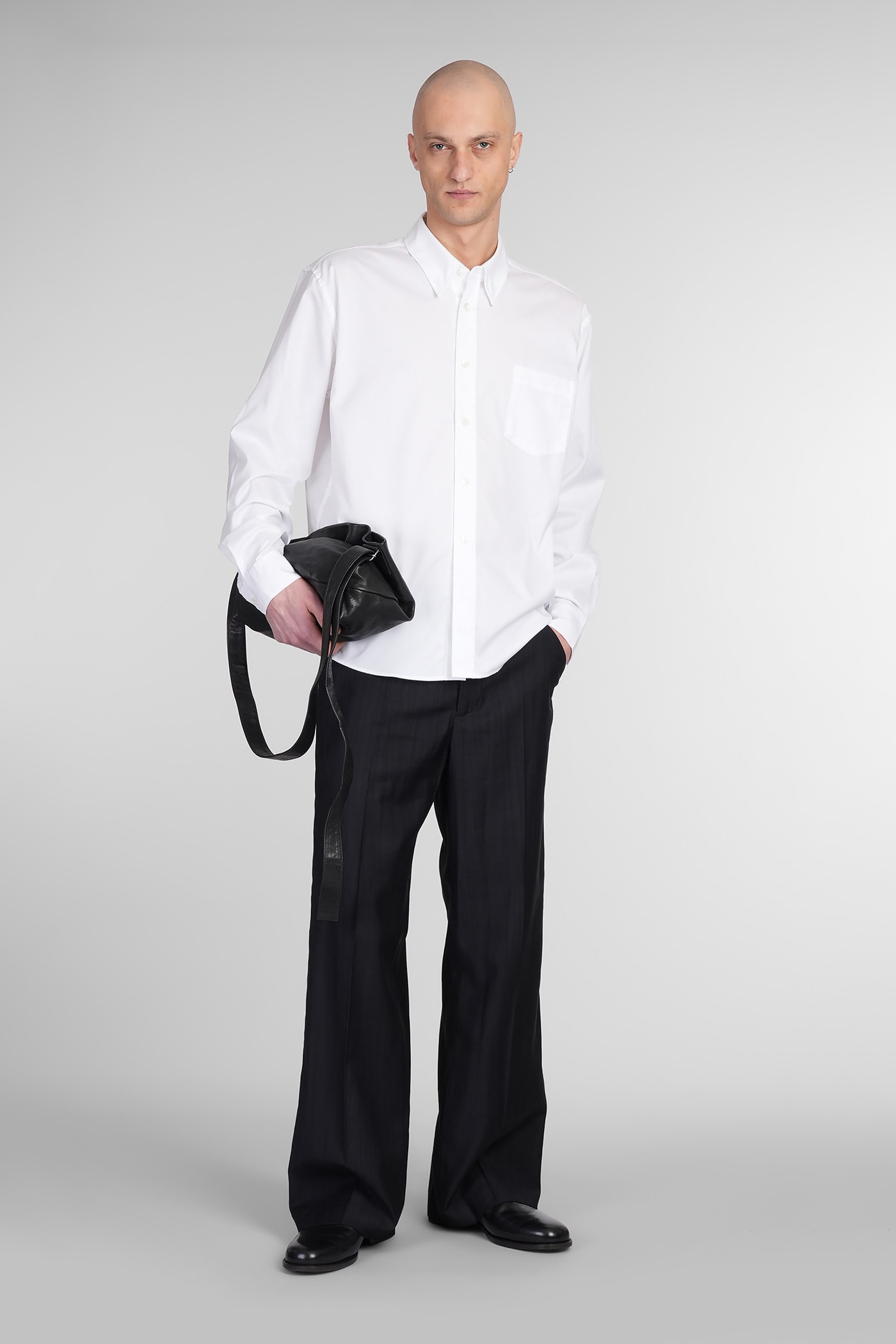 Our Legacy Off-white Coco Shirt With Point Collar And Mother Of Pearl Buttons In White
