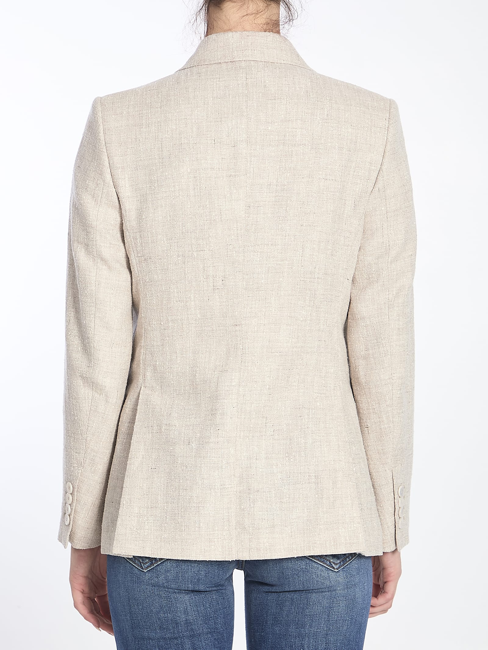 Shop Max Mara Double-breasted Jacket In Beige