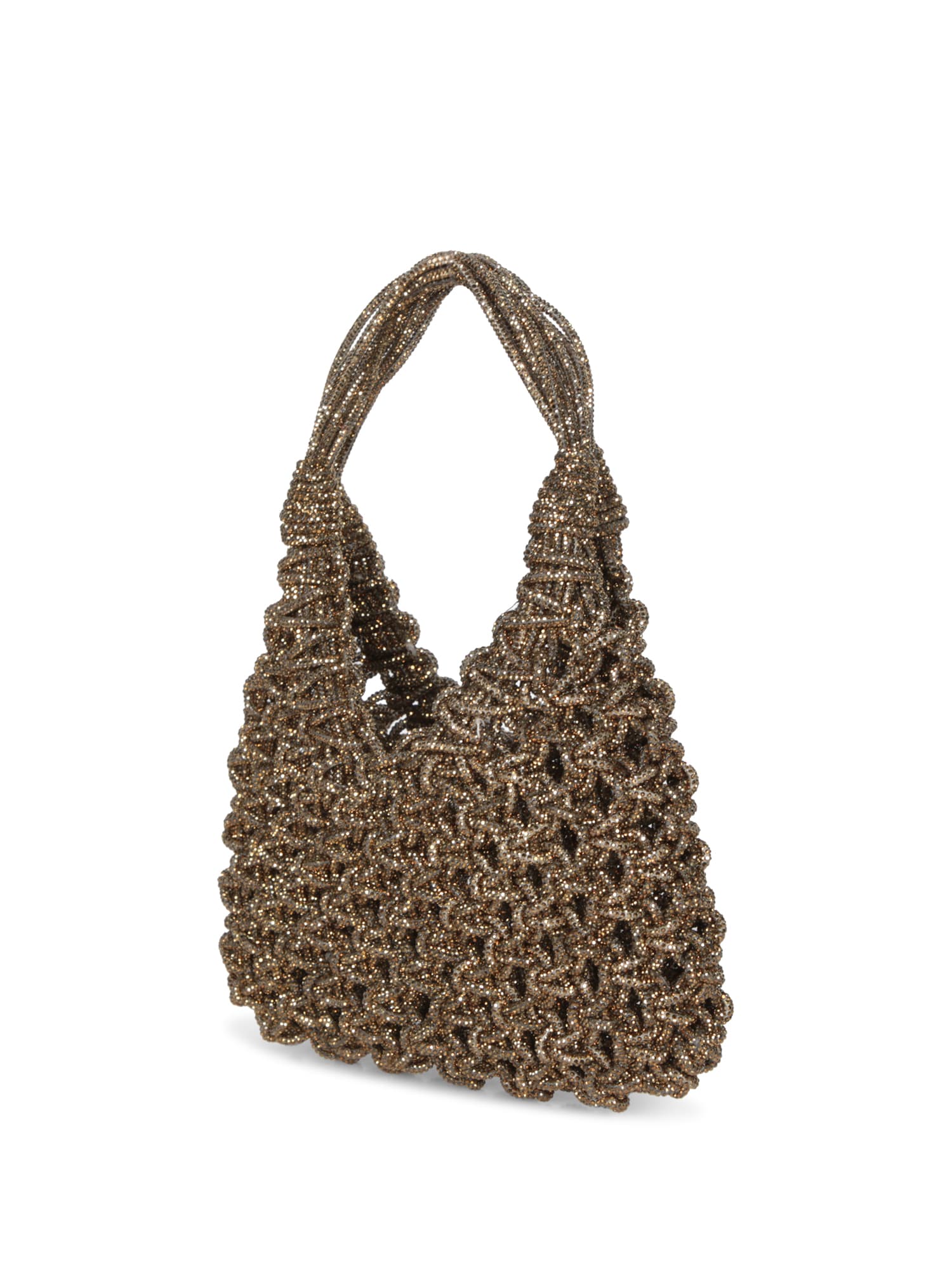 Shop Hibourama Vannifique Golden Shadow Gold Bag In Metallic